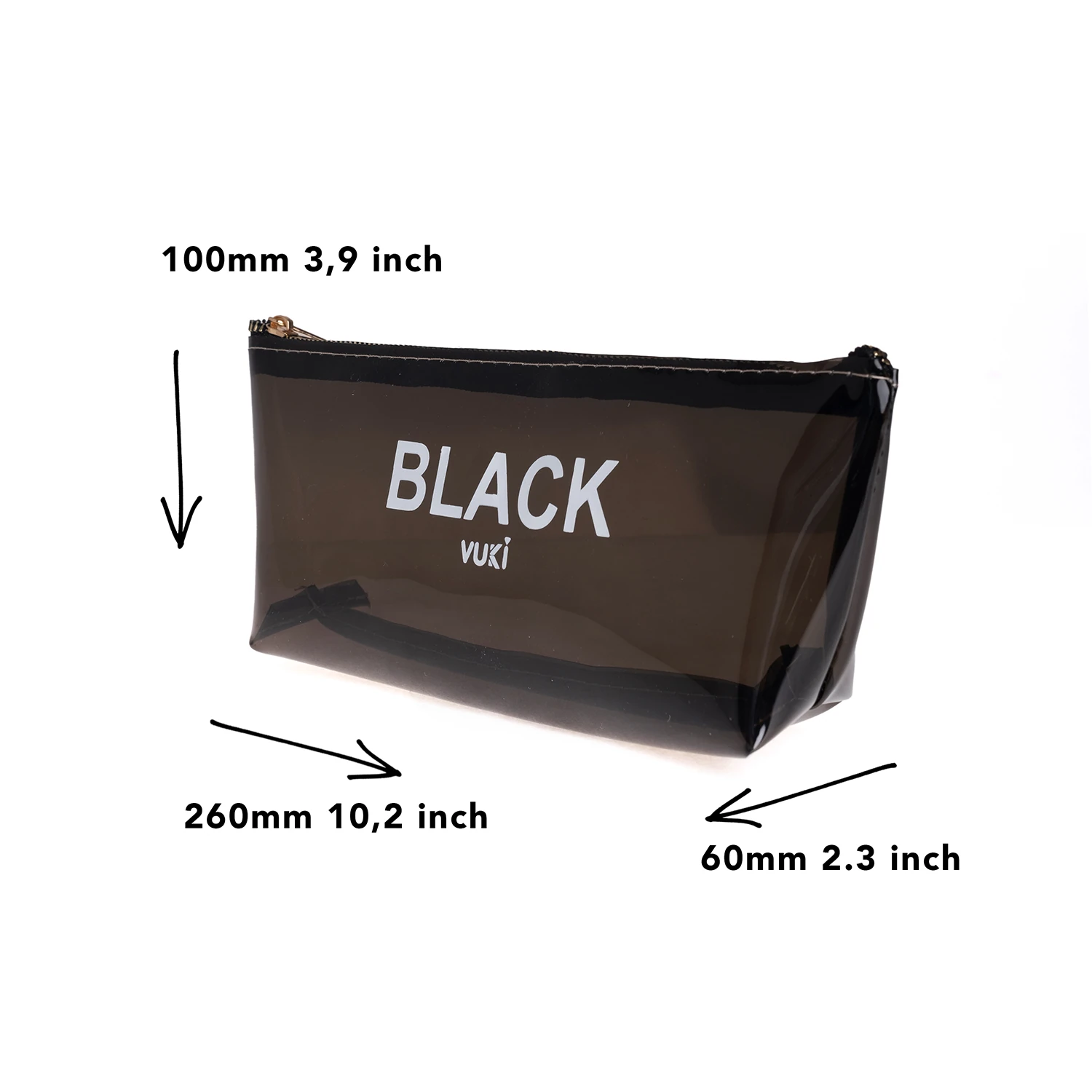 VUKİ - ÜÇGEN RENKLİ ŞEFFAF FERM. K. KUTU (SİYAH)-1