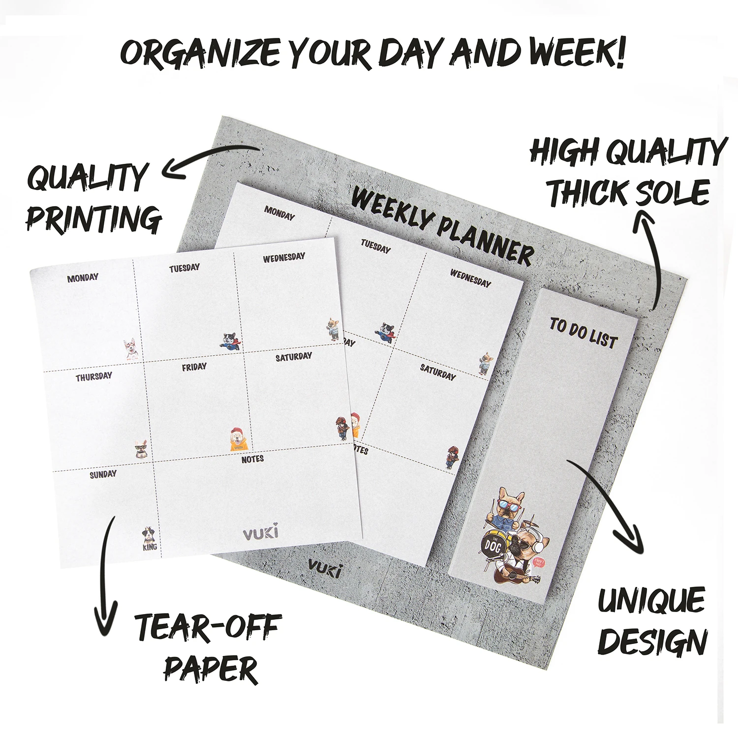 VUKİ - HAFTALIK PLANLAYICI BÜYÜK (KÖPEK)-1/S