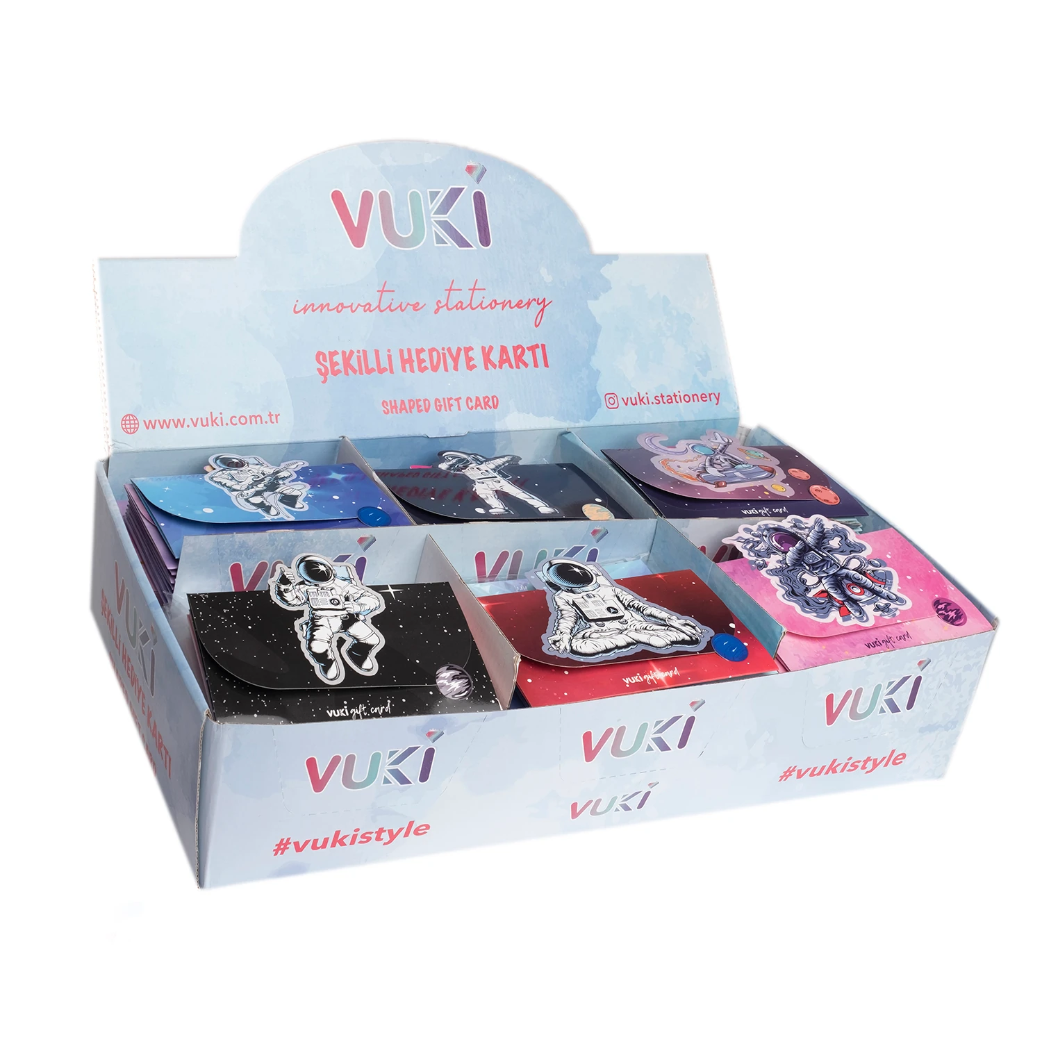 VUKİ - ŞEKİLLİ HEDİYE KARTI (ASTRONOT)-6/S