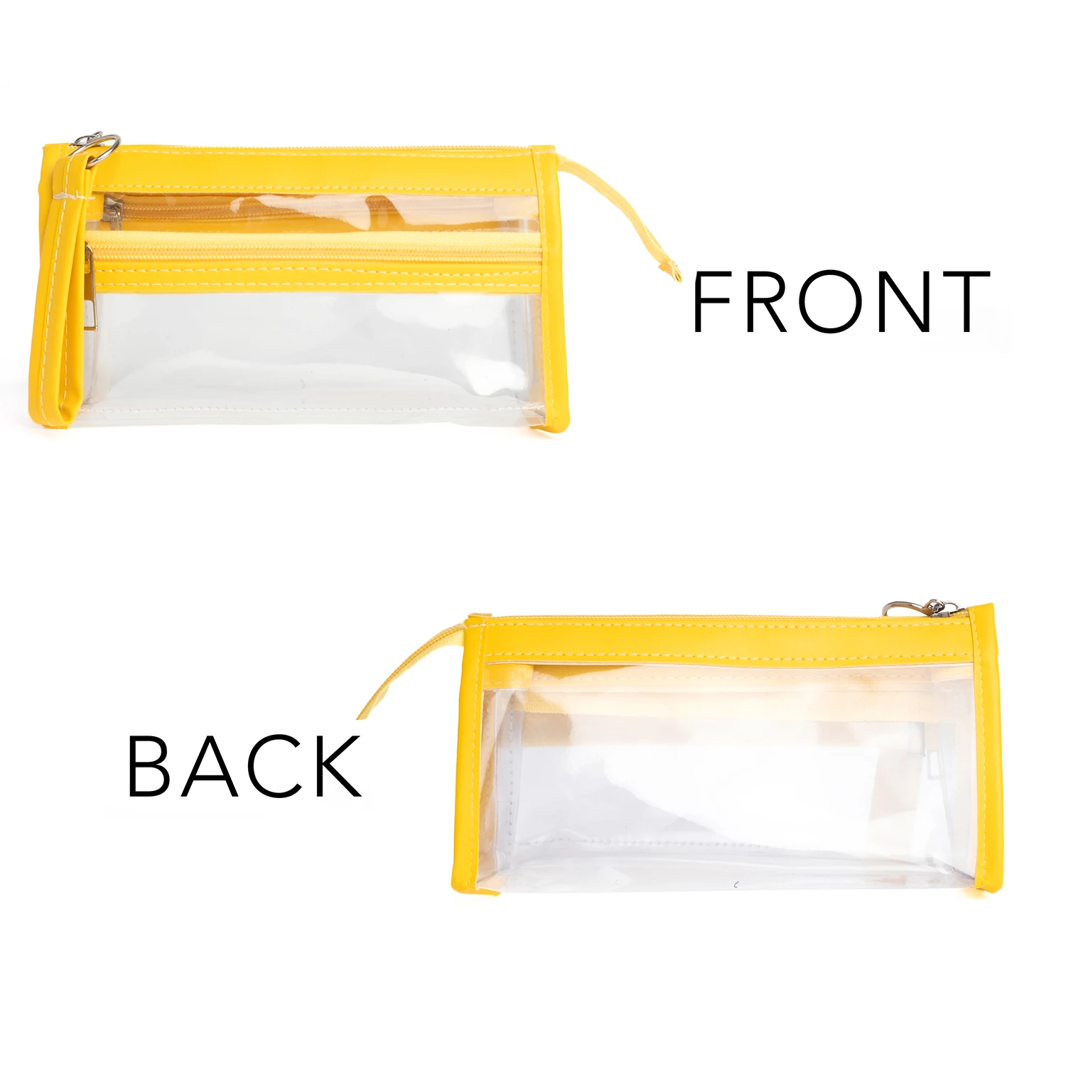 VUKİ - ÜÇGEN 3 CEPLİ DERİ+PVC ÇNT. K. KUTU (SARI)-