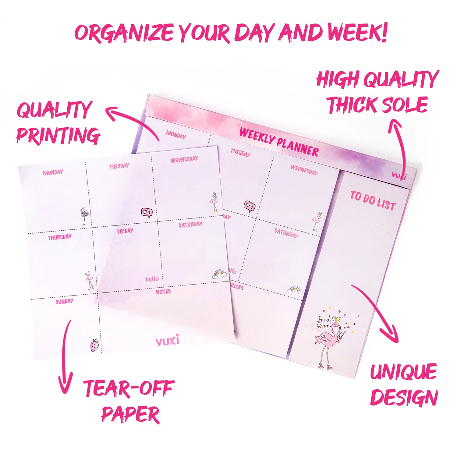 VUKİ - HAFTALIK PLANLAYICI ORTA (FLAMINGO)-1/S