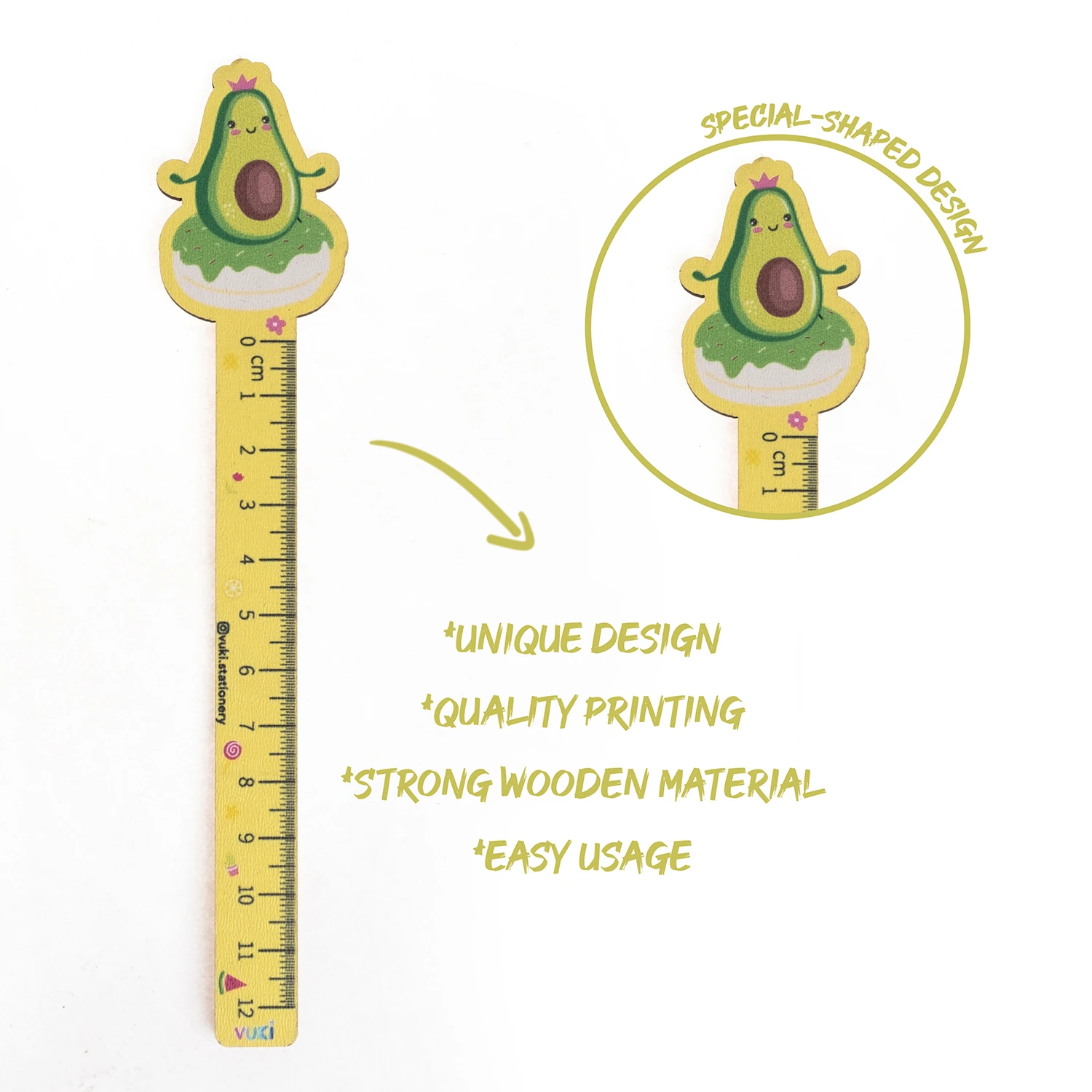 VUKİ - ÖZEL TASARIM CETVEL (AVOKADO)-6/S