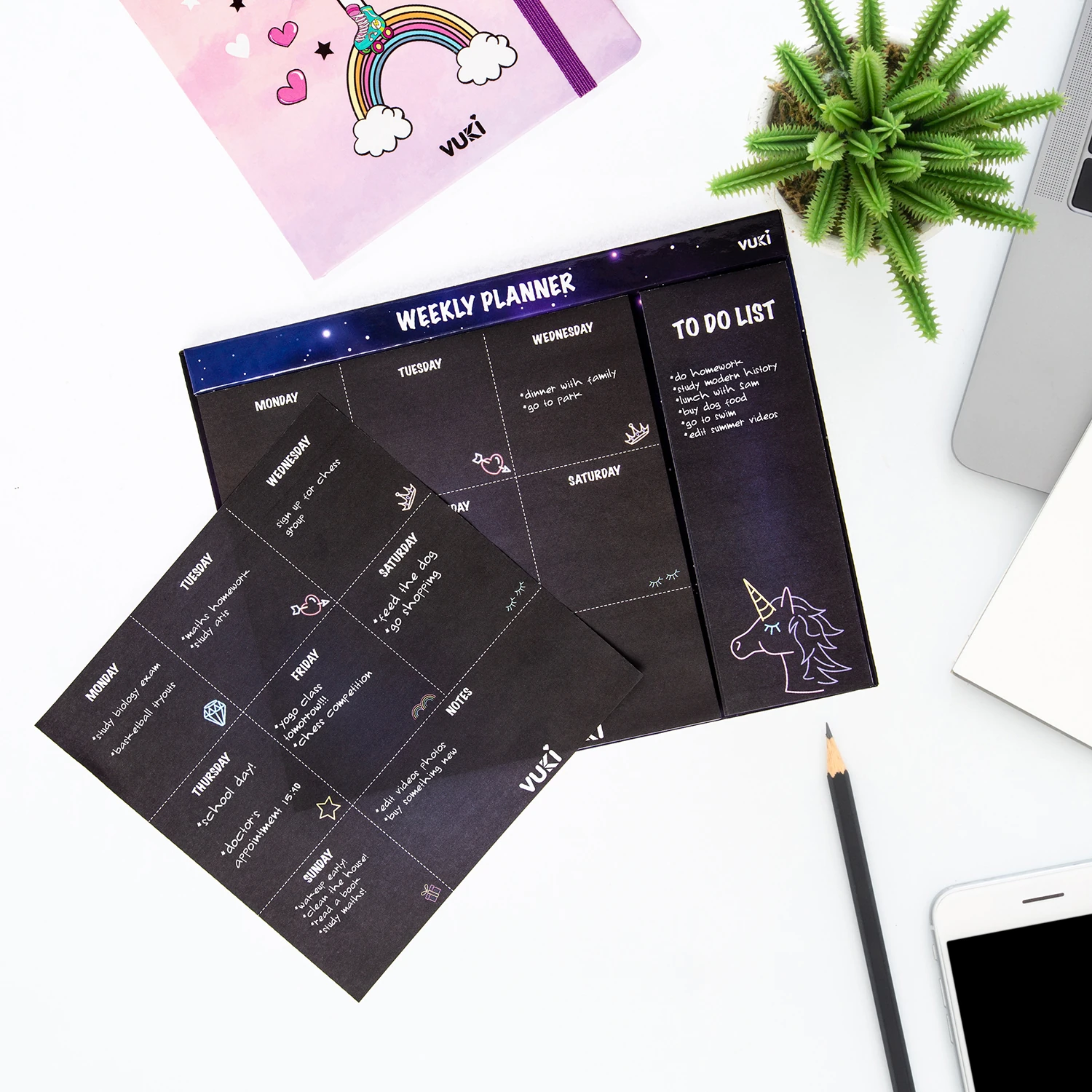 VUKİ - HAFTALIK PLANLAYICI ORTA (NEON)-1/S