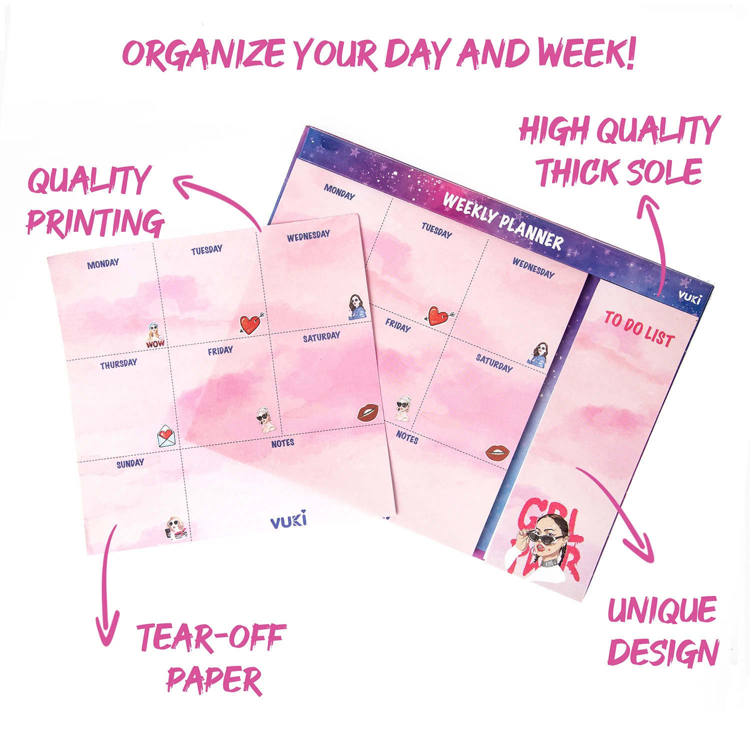 VUKİ - HAFTALIK PLANLAYICI ORTA (GIRL POWER)-1/S