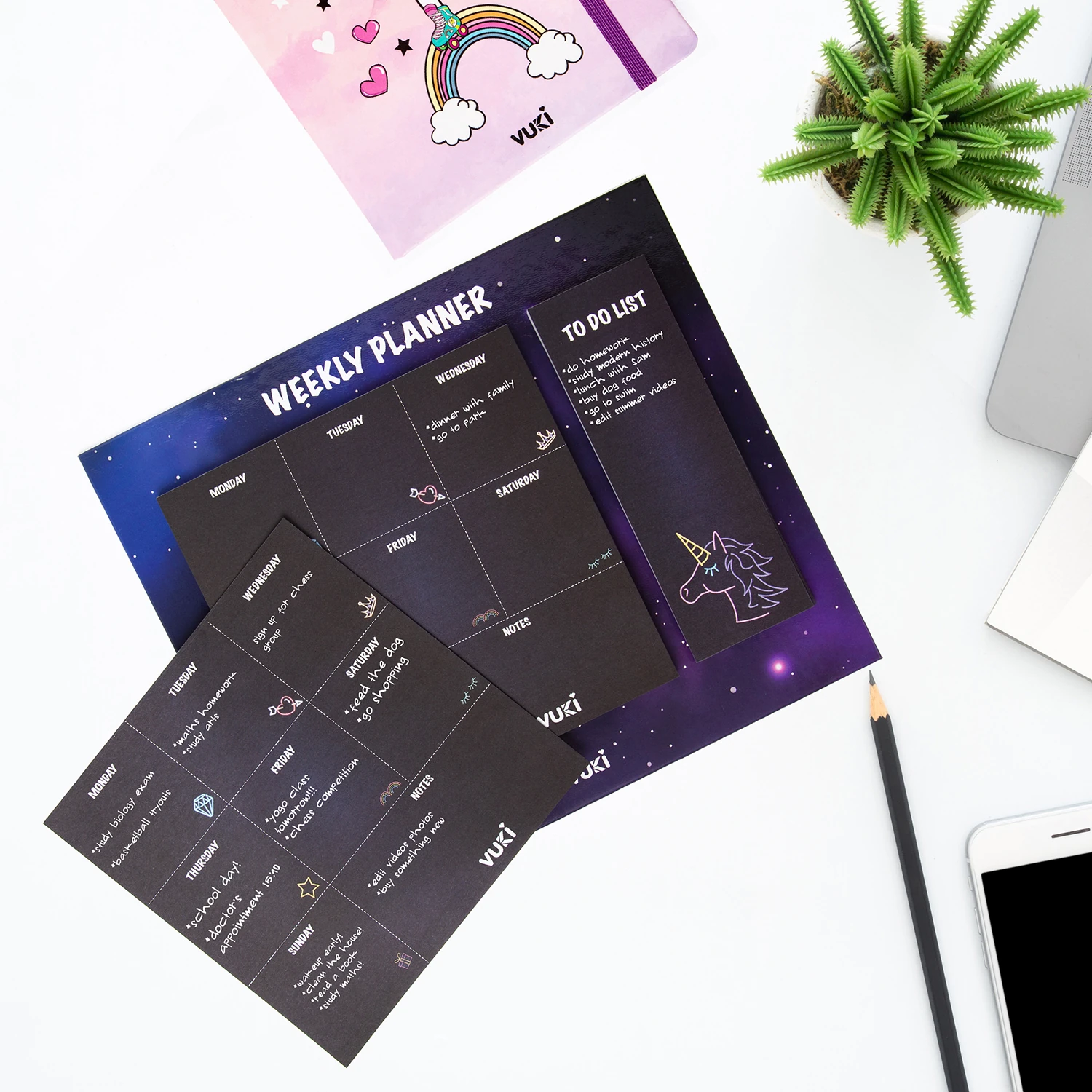 VUKİ - HAFTALIK PLANLAYICI BÜYÜK (NEON)-1/S