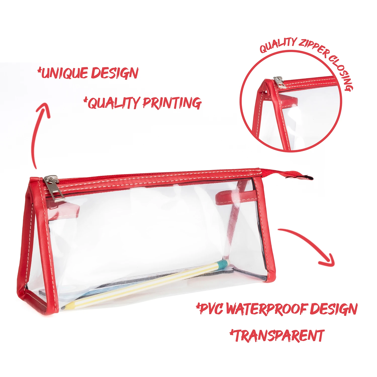 VUKİ - ÜÇGEN DERİ+PVC ÇANTA K. KUTU (KIRMIZI)-1/S