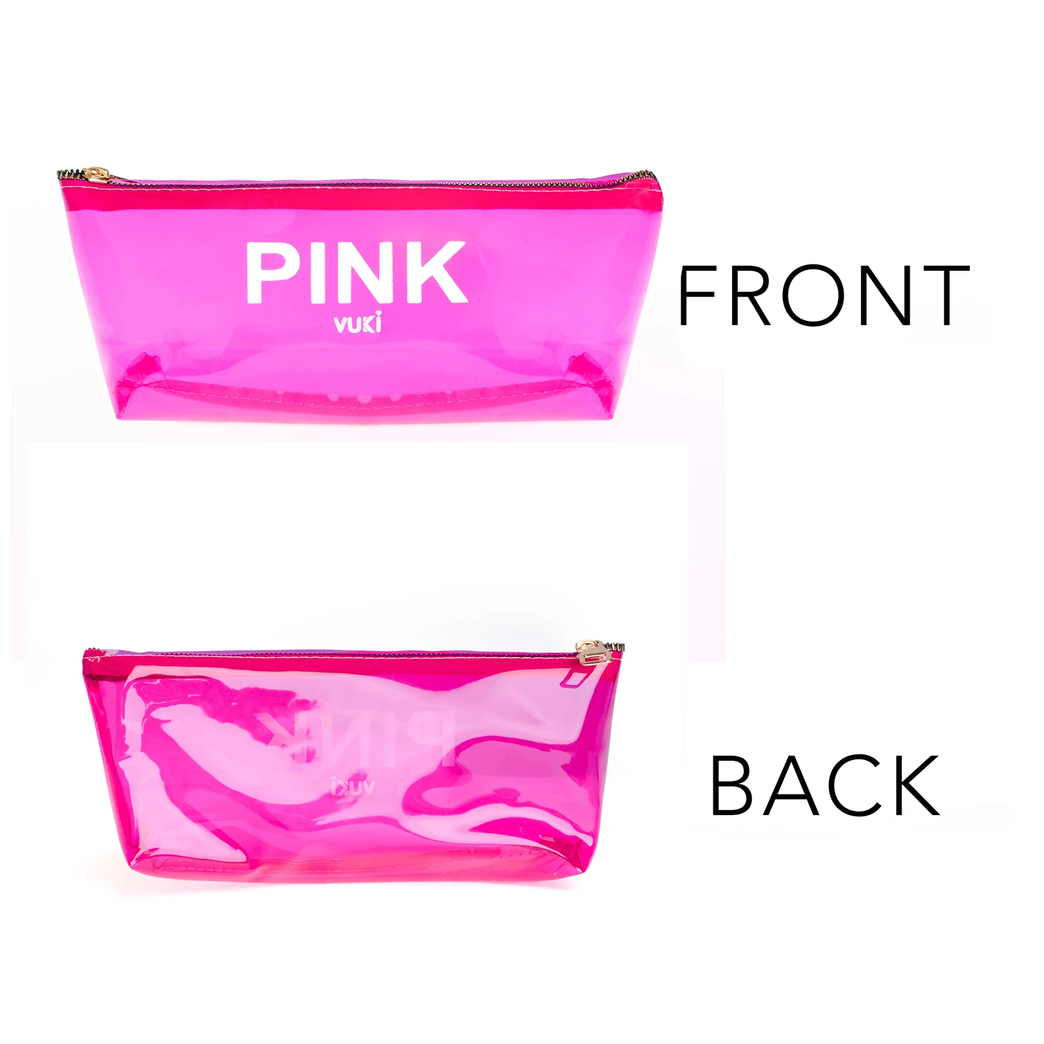 VUKİ - ÜÇGEN RENKLİ ŞEFFAF FERM. K. KUTU (PEMBE)-1