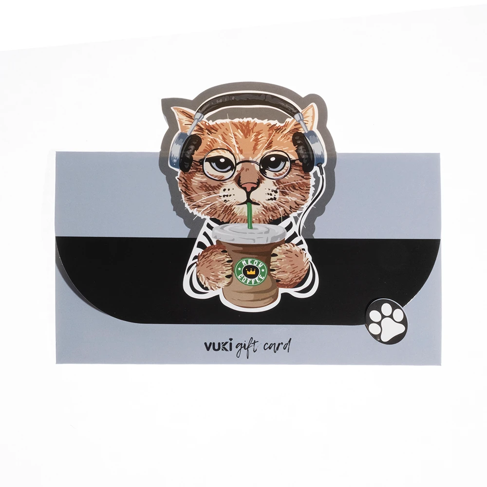 VUKİ - ŞEKİLLİ HEDİYE KARTI (KEDİ & KÖPEK)-6/S