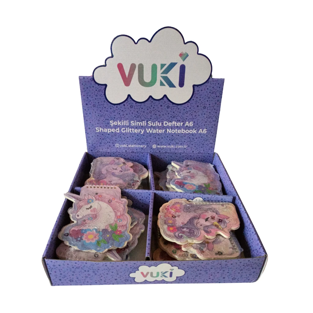 VUKİ - ŞEKİLLİ SULU DEFTER A6 (UNICORN)-2/S