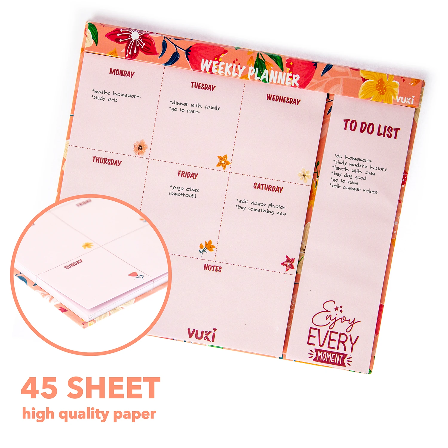 VUKİ - HAFTALIK PLANLAYICI ORTA (ÇİÇEK)-1/S