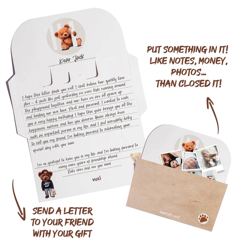 VUKİ - ŞEKİLLİ HEDİYE KARTI (KEDİ & KÖPEK)-6/S