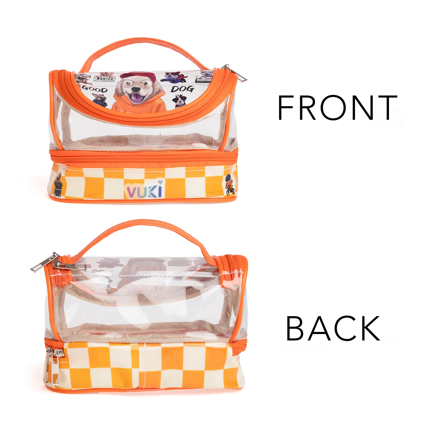 VUKİ - DESENLİ MEGA BOY KALEM ÇANTASI (KÖPEK)-1/S