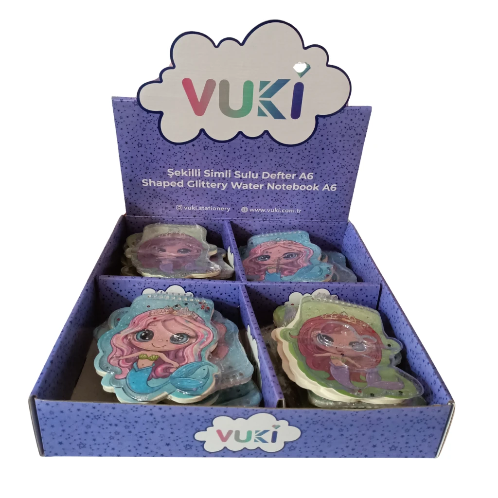 VUKİ - ŞEKİLLİ SULU DEFTER A6 (DENİZKIZI)-2/S