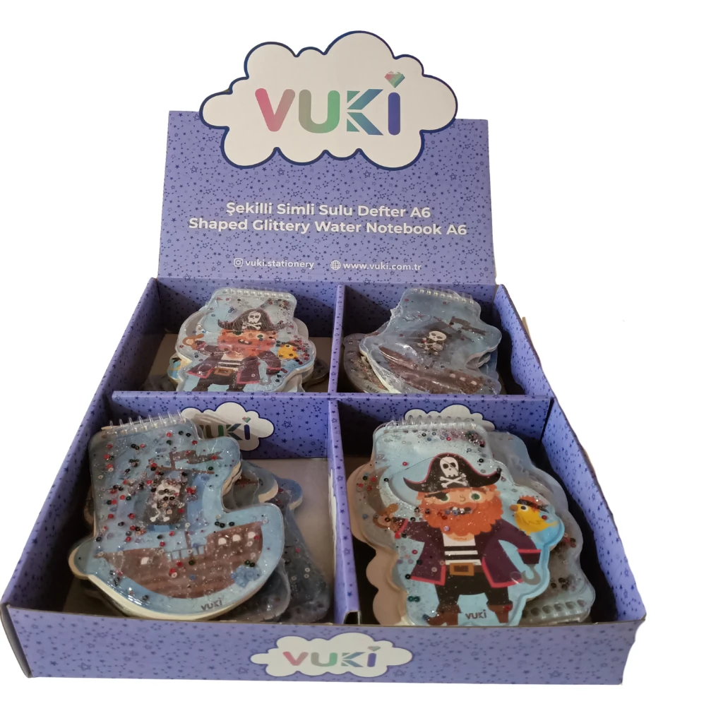 VUKİ - ŞEKİLLİ SULU DEFTER A6 (KORSAN)-2/S