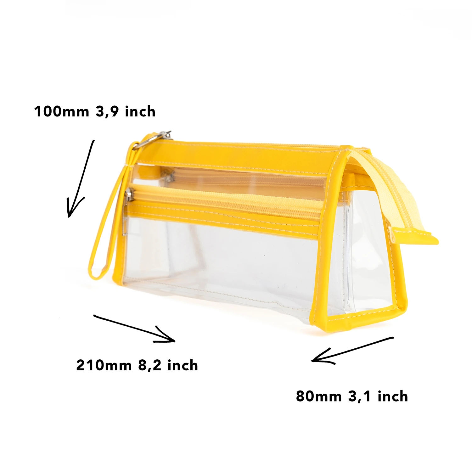 VUKİ - ÜÇGEN 3 CEPLİ DERİ+PVC ÇNT. K. KUTU (SARI)-