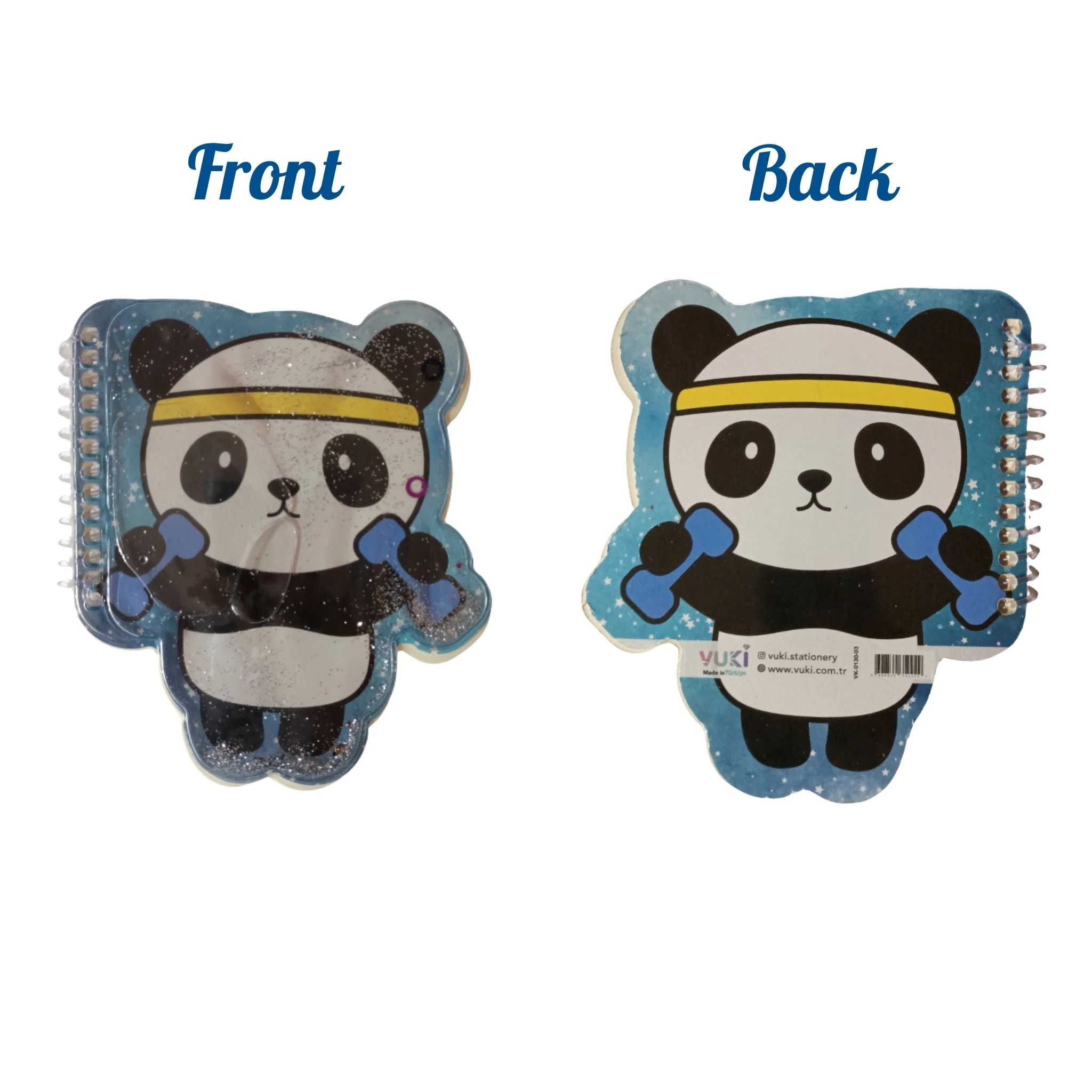 VUKİ - ŞEKİLLİ SULU DEFTER A6 (PANDA)-2/S