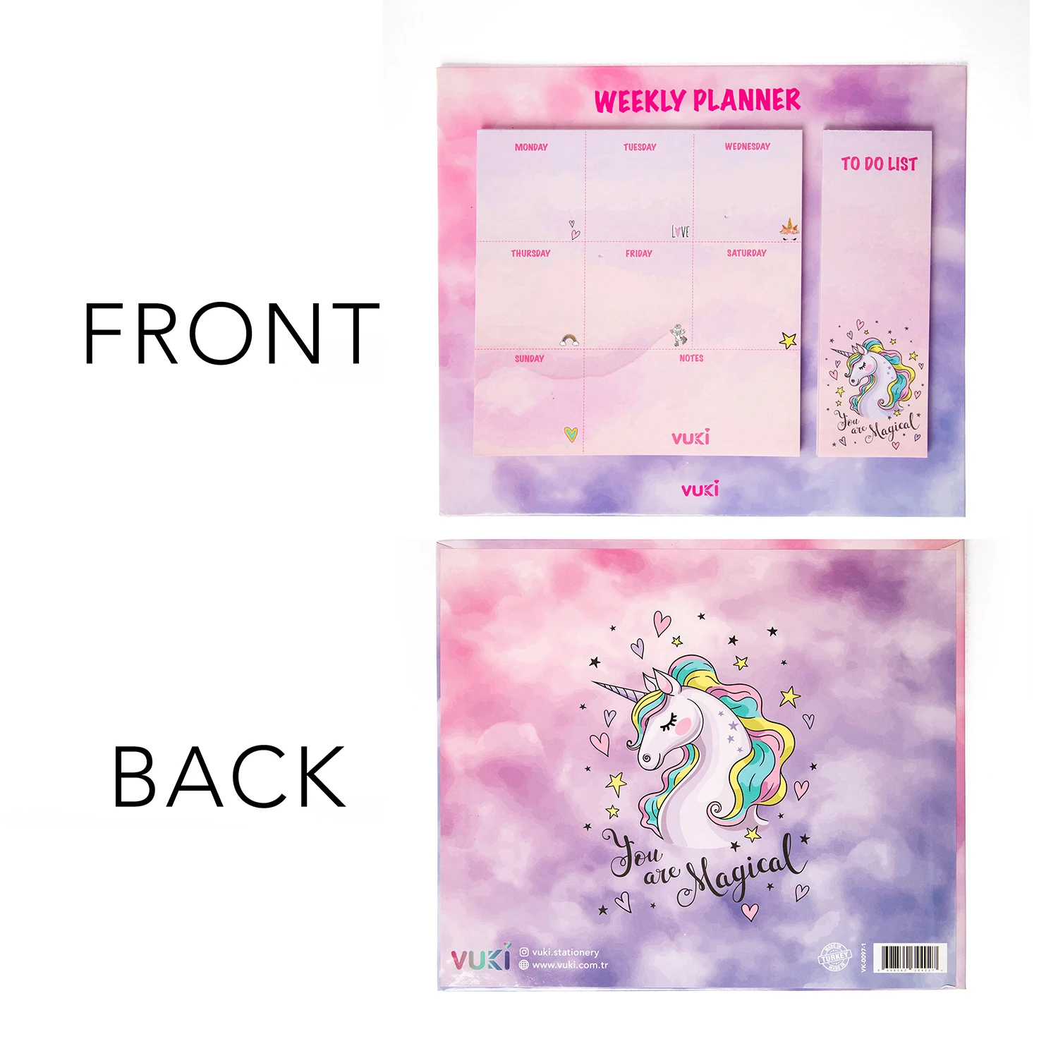 VUKİ - HAFTALIK PLANLAYICI BÜYÜK (UNICORN)-1/S