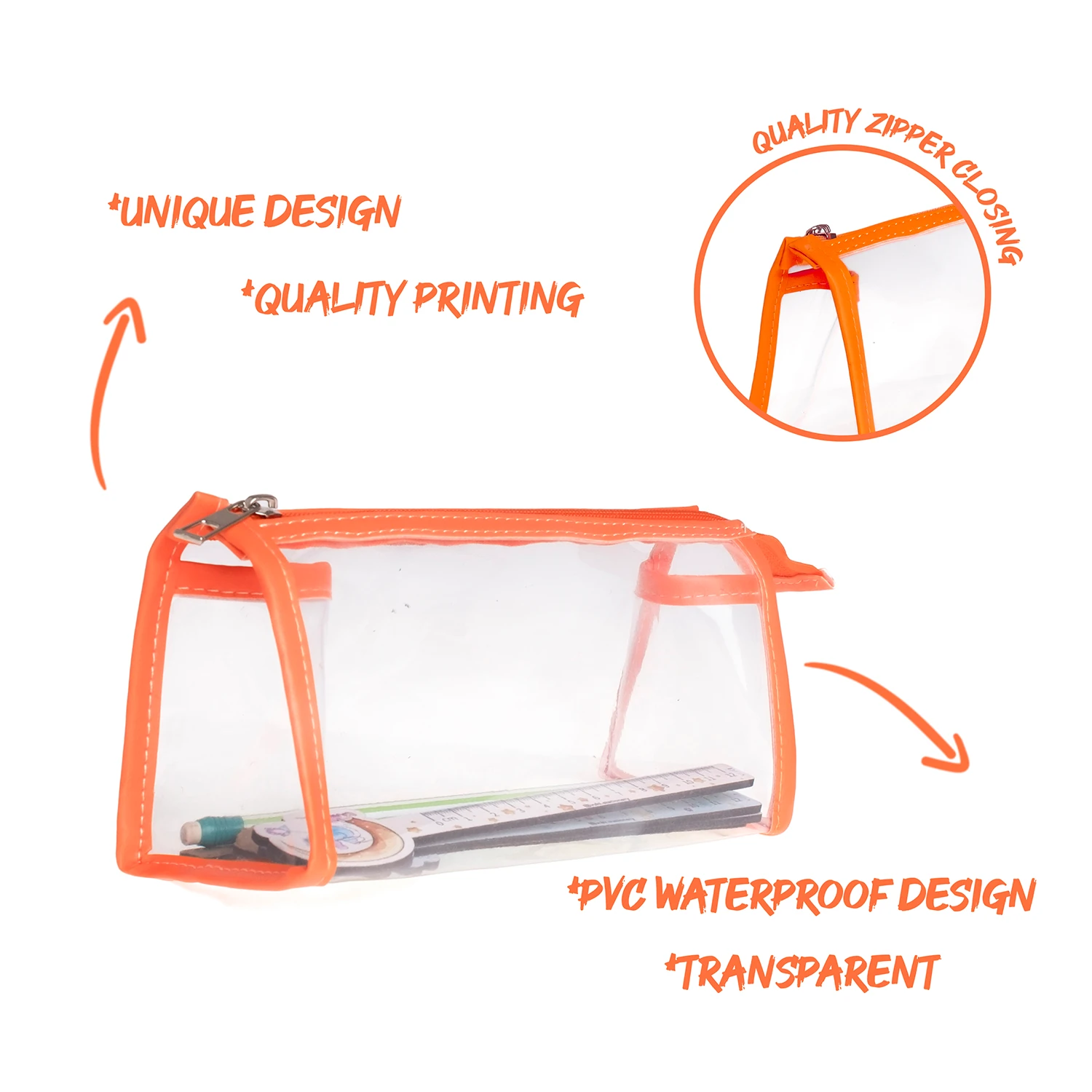 VUKİ - ÜÇGEN DERİ+PVC ÇANTA K. KUTU (TURUNCU)-1/S