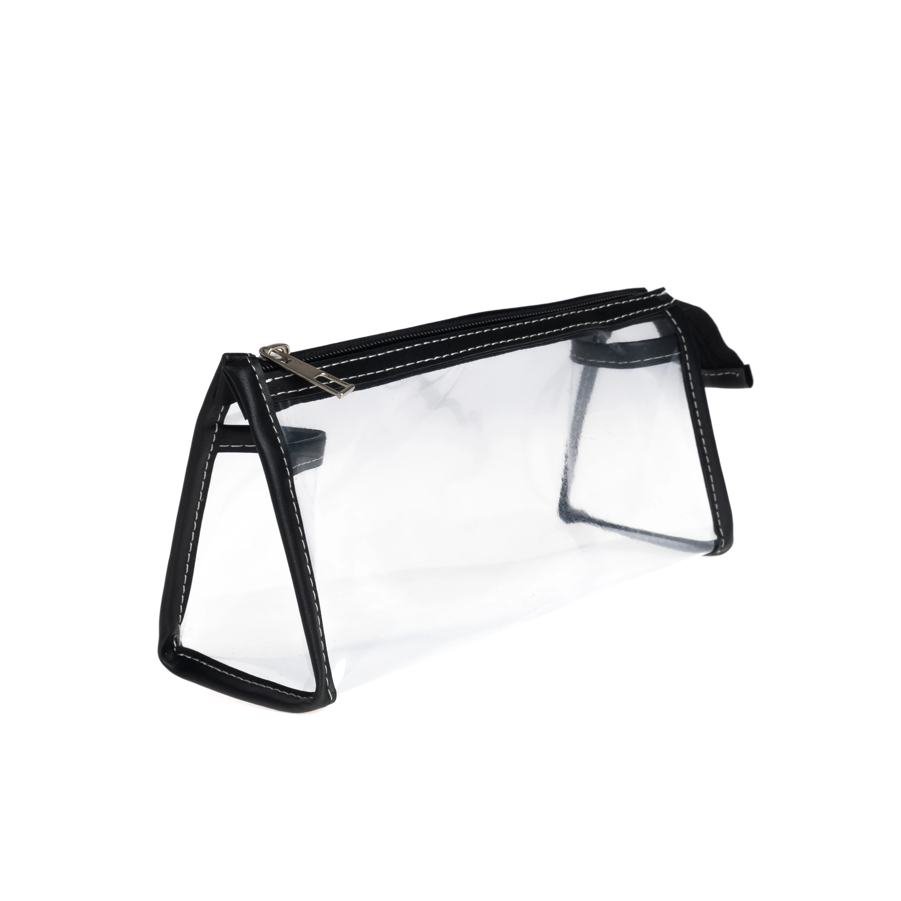 VUKİ - ÜÇGEN DERİ+PVC ÇANTA K. KUTU (SİYAH)-1/S