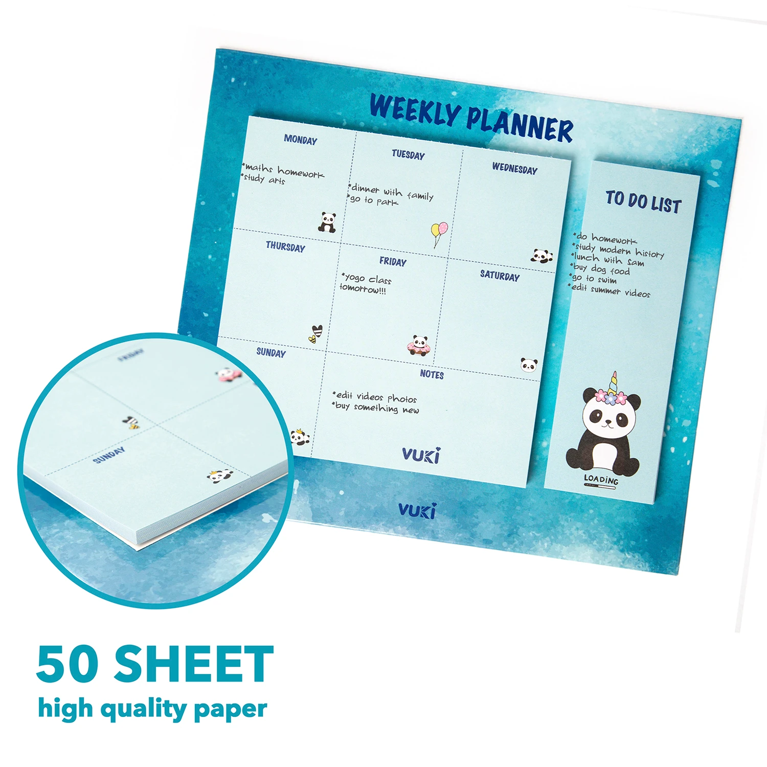 VUKİ - HAFTALIK PLANLAYICI BÜYÜK (PANDA)-1/S