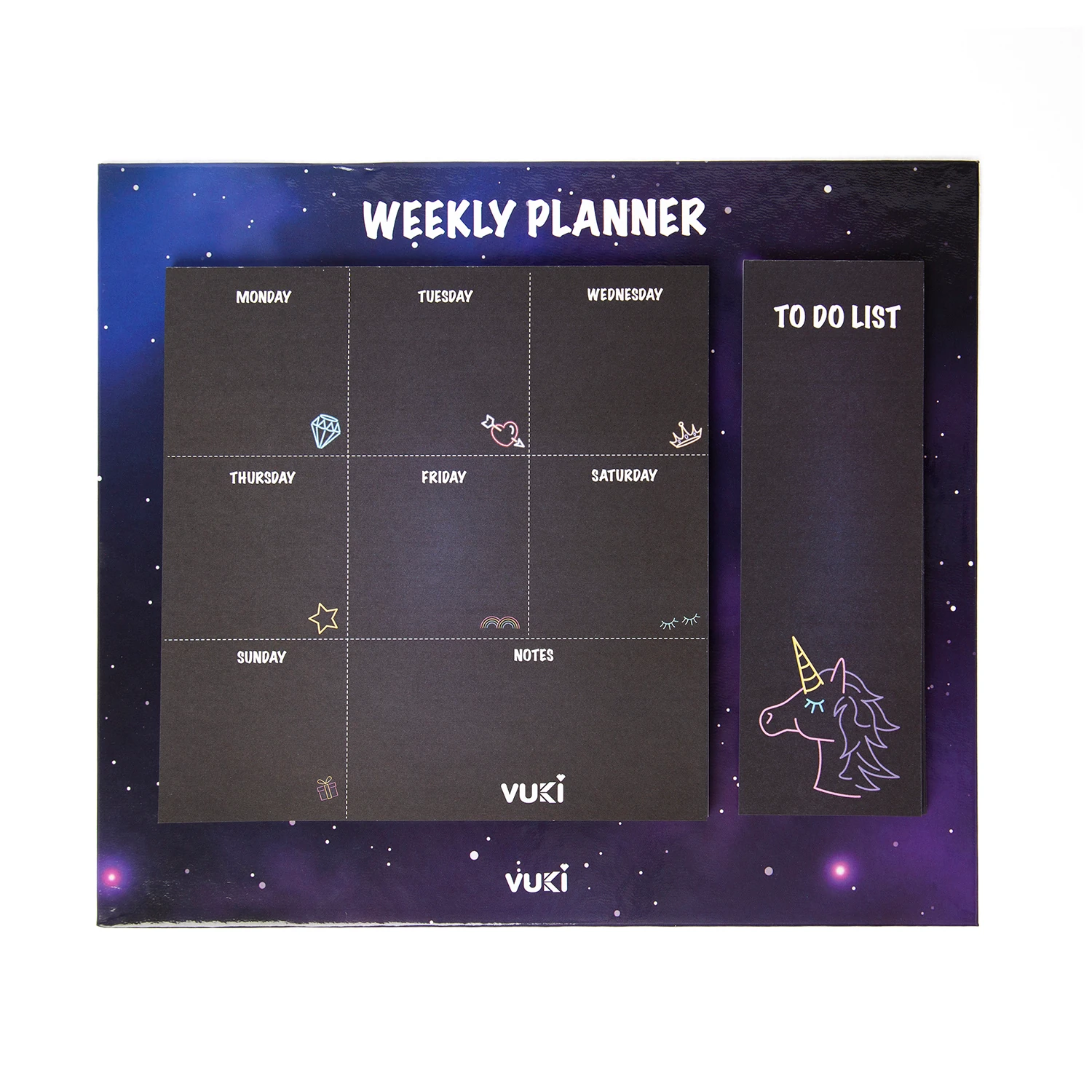 VUKİ - HAFTALIK PLANLAYICI BÜYÜK (NEON)-1/S