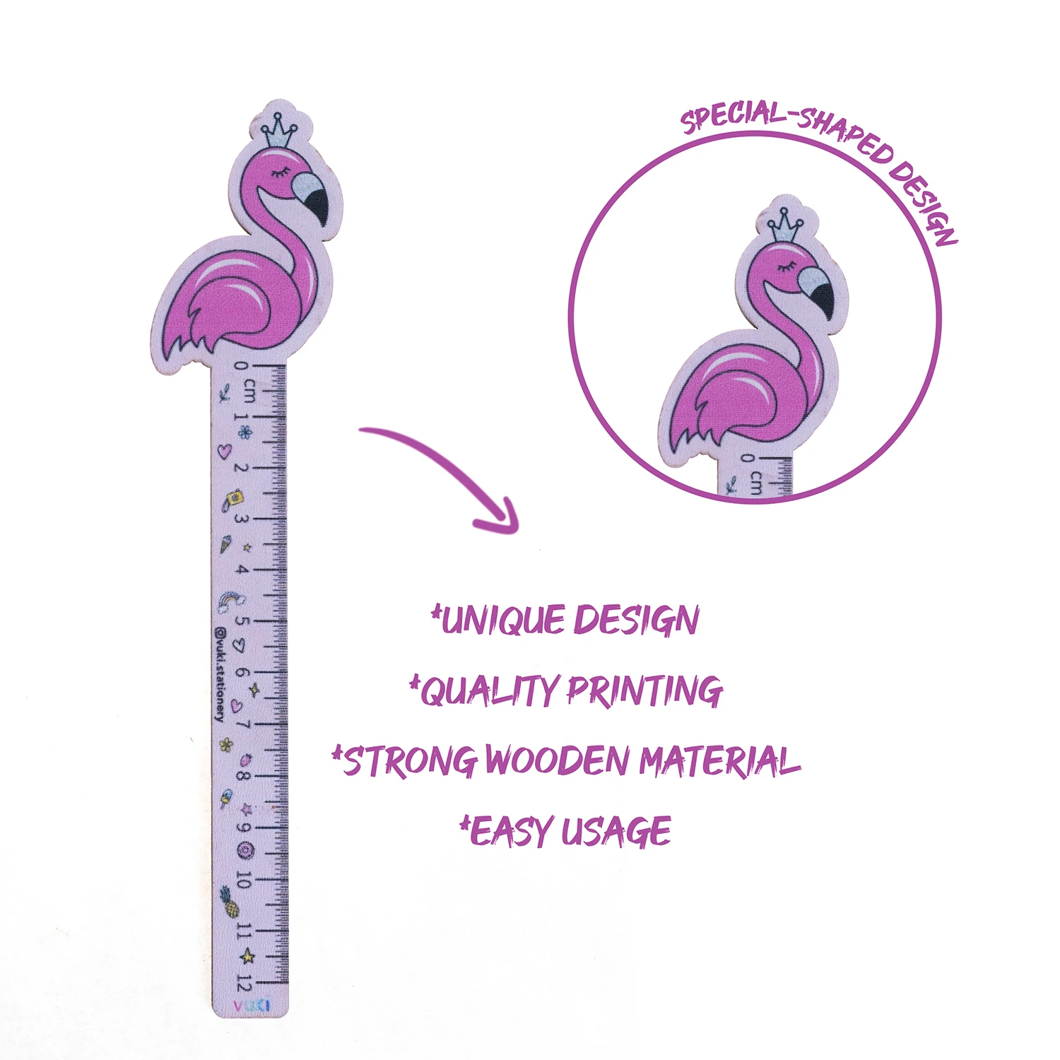 VUKİ - ÖZEL TASARIM CETVEL (FLAMINGO)-6/S