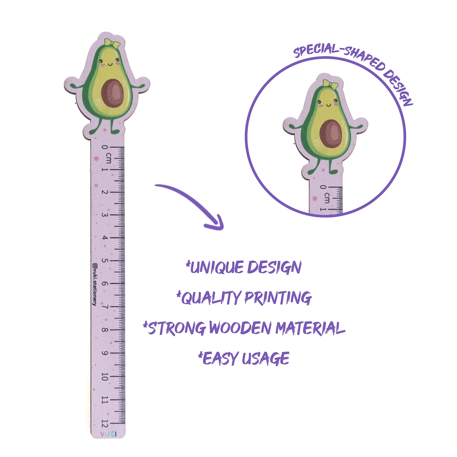 VUKİ - ÖZEL TASARIM CETVEL (AVOKADO)-6/S