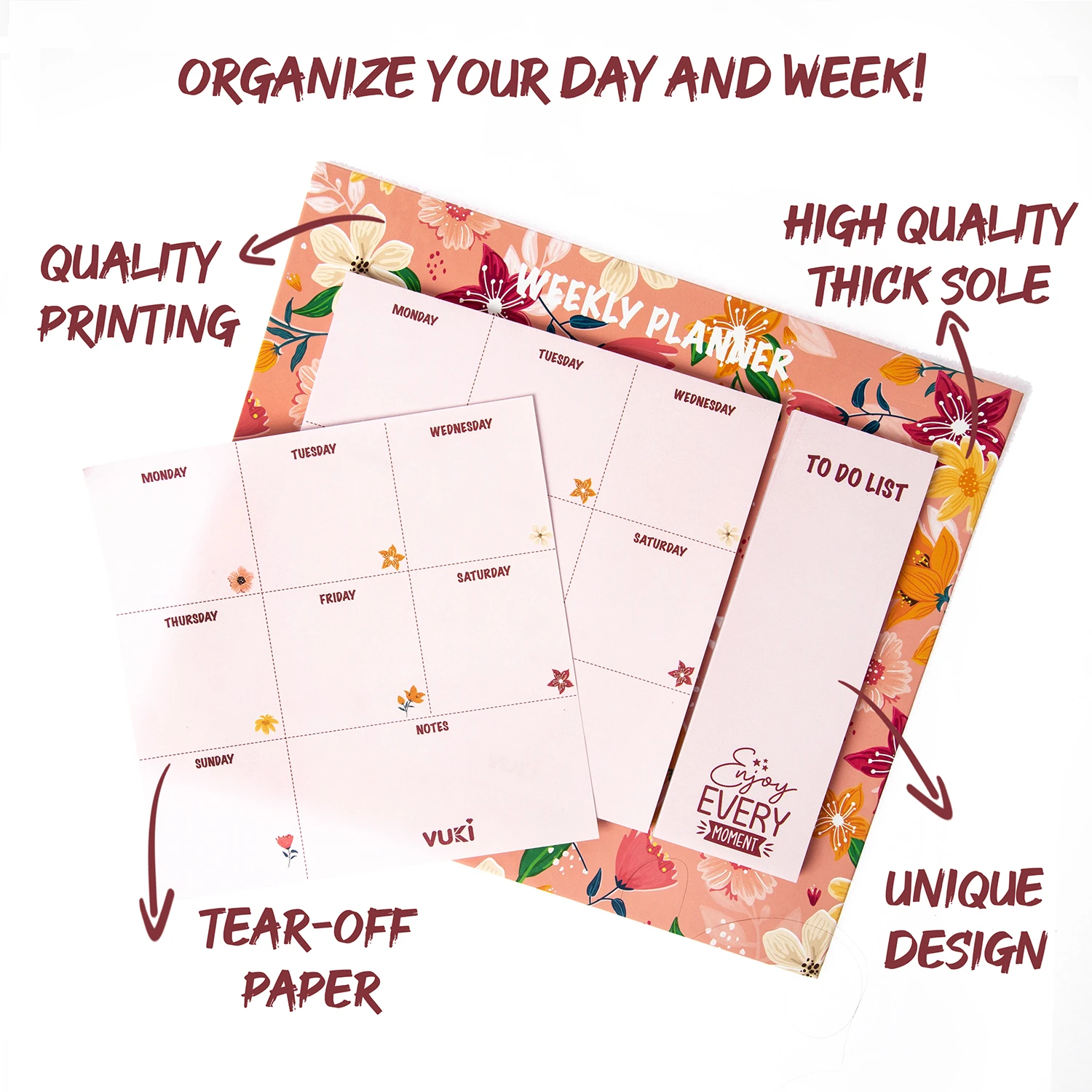VUKİ - HAFTALIK PLANLAYICI BÜYÜK (ÇİÇEK)-1/S