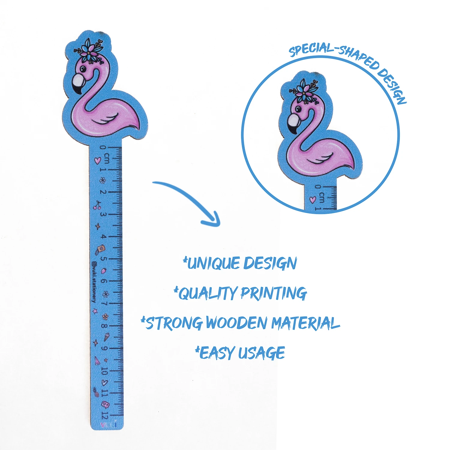 VUKİ - ÖZEL TASARIM CETVEL (FLAMINGO)-6/S