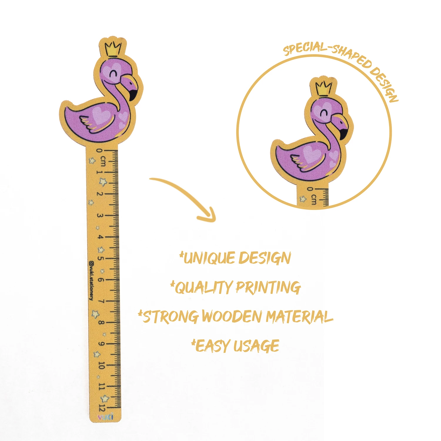 VUKİ - ÖZEL TASARIM CETVEL (FLAMINGO)-6/S