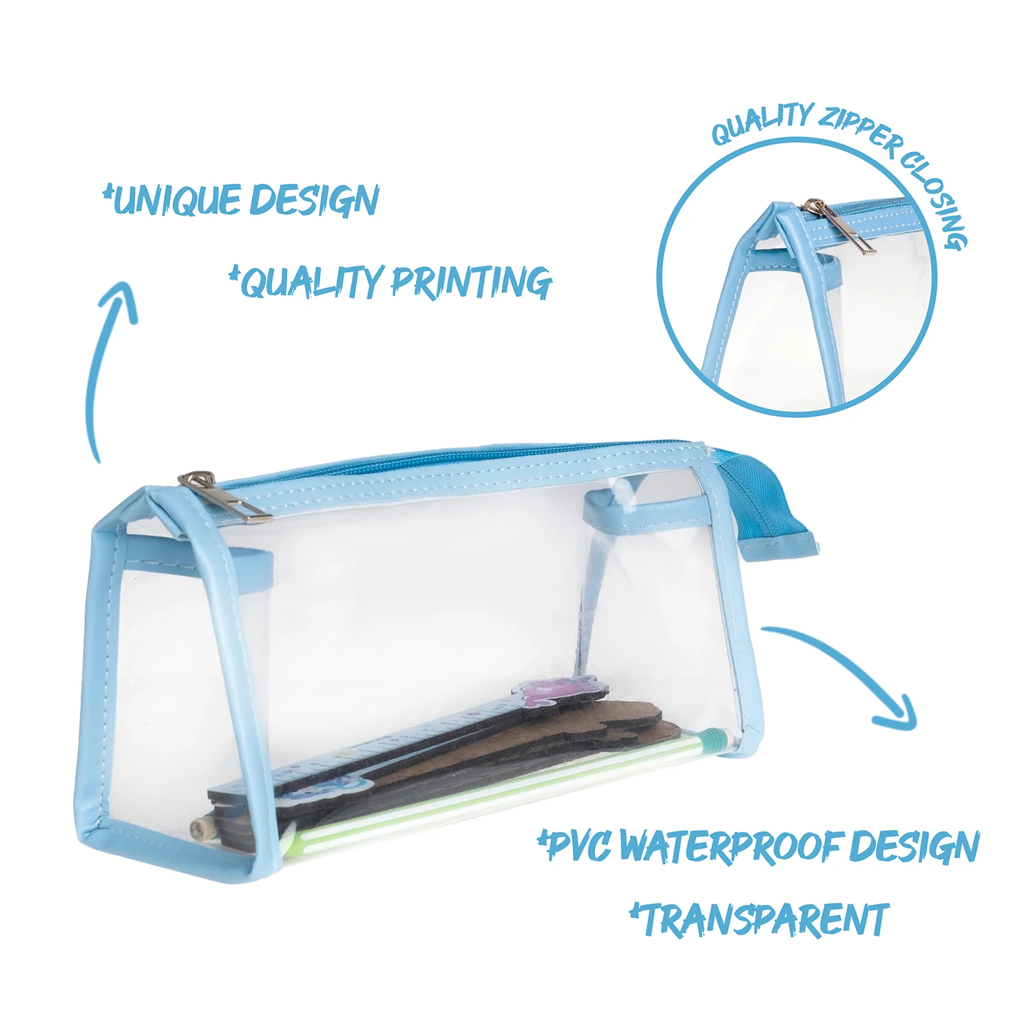 VUKİ - ÜÇGEN DERİ+PVC ÇANTA K. KUTU (MAVİ)-1/S