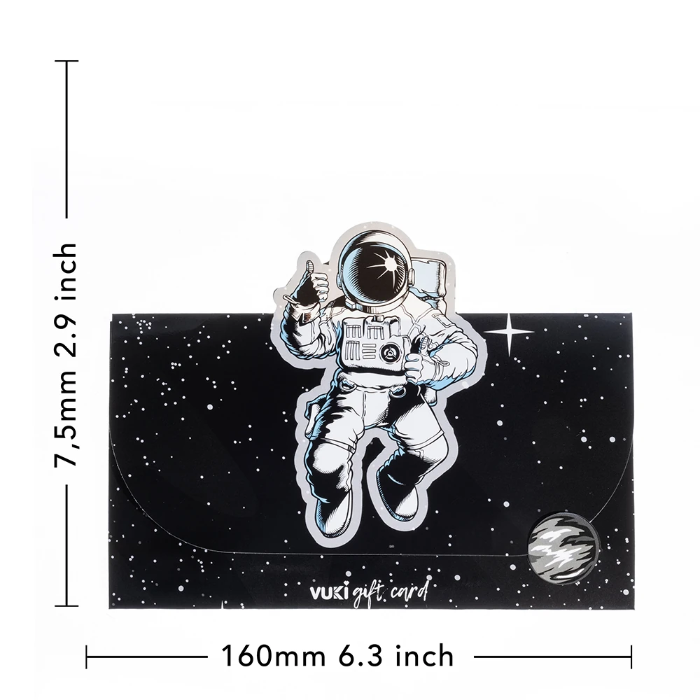 VUKİ - ŞEKİLLİ HEDİYE KARTI (ASTRONOT)-6/S