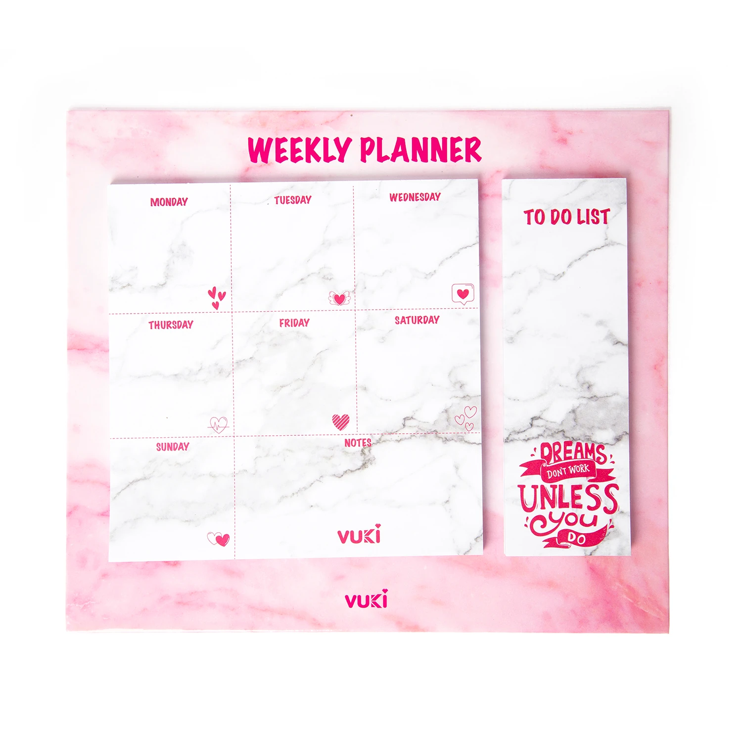 VUKİ - HAFTALIK PLANLAYICI BÜYÜK (PEMBE MER.)-1/S