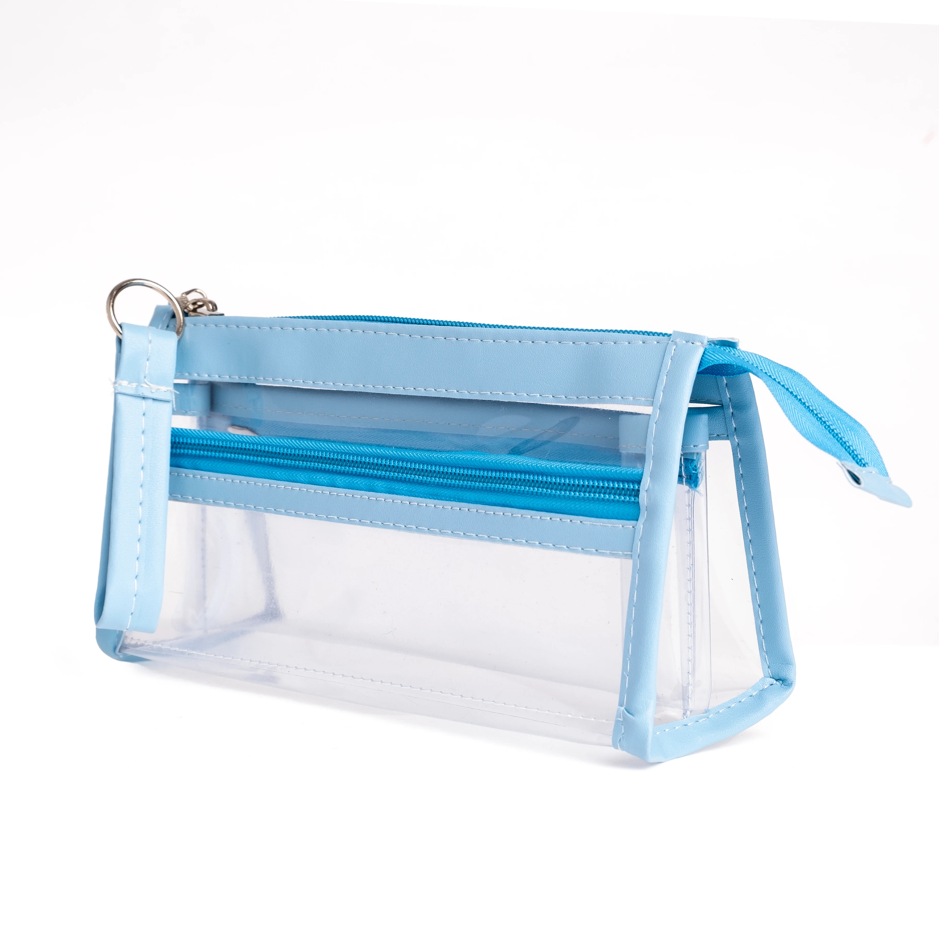 VUKİ - ÜÇGEN 3 CEPLİ DERİ+PVC ÇNT. K. KUTU (MAVİ)-