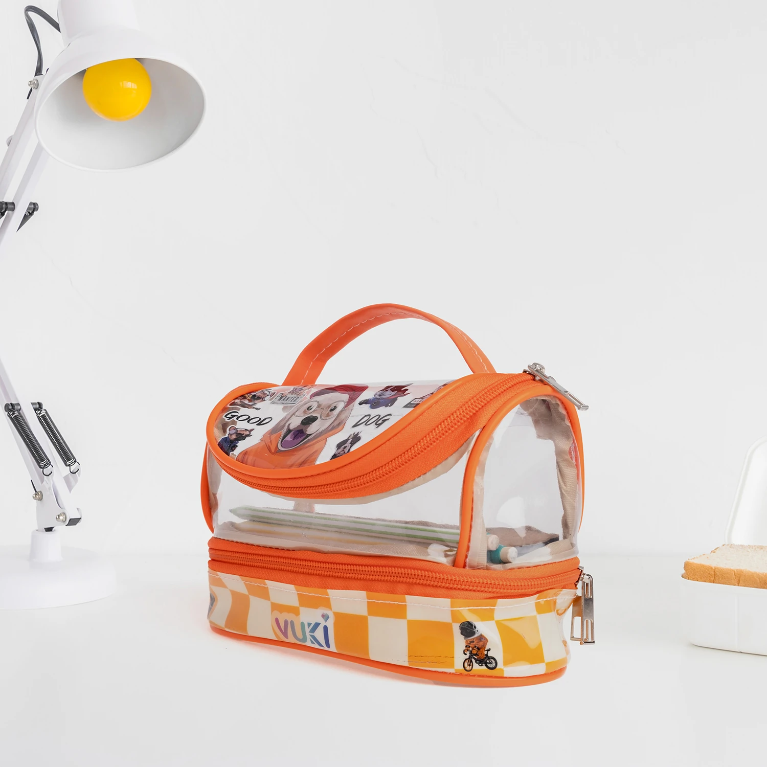 VUKİ - DESENLİ MEGA BOY KALEM ÇANTASI (KÖPEK)-1/S