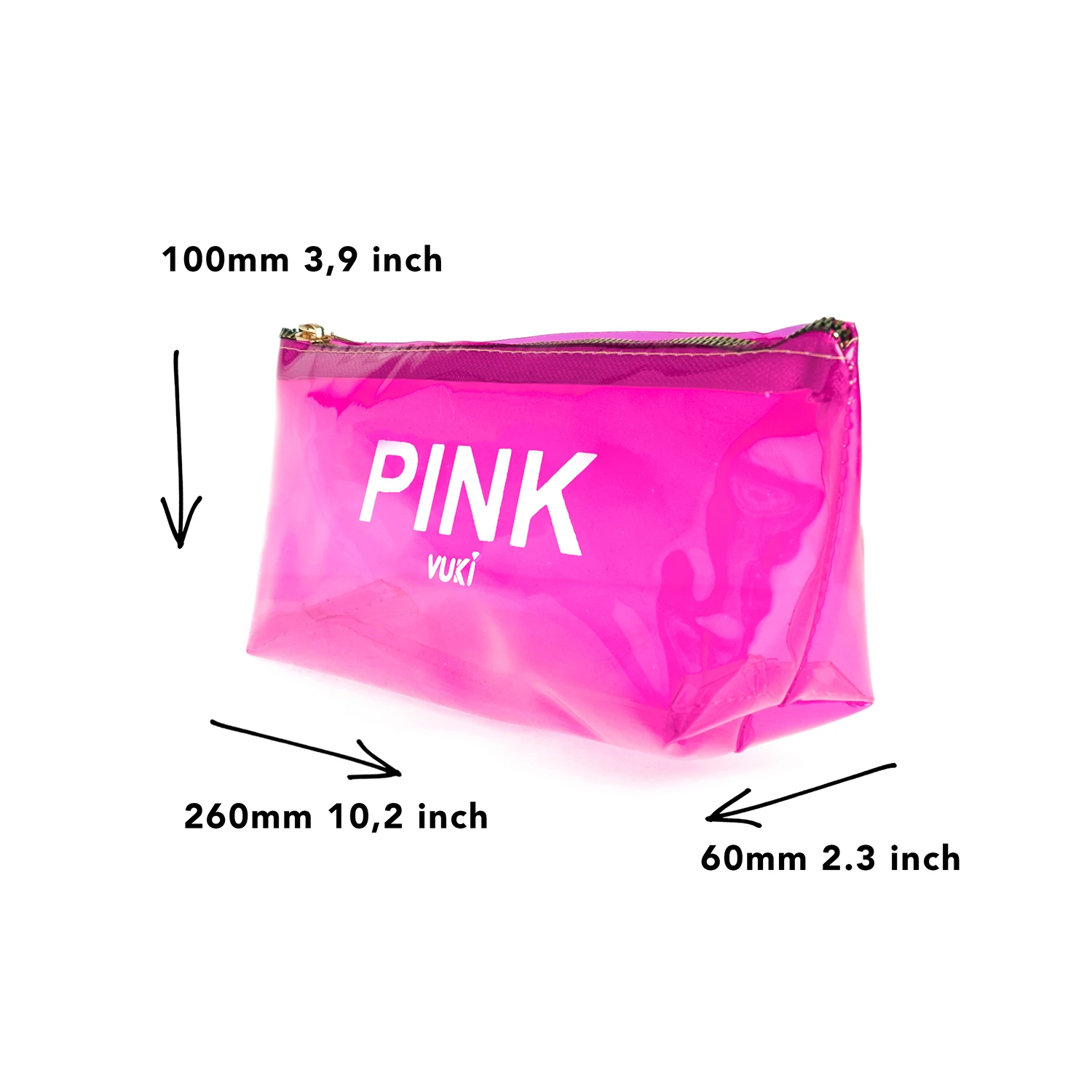 VUKİ - ÜÇGEN RENKLİ ŞEFFAF FERM. K. KUTU (PEMBE)-1