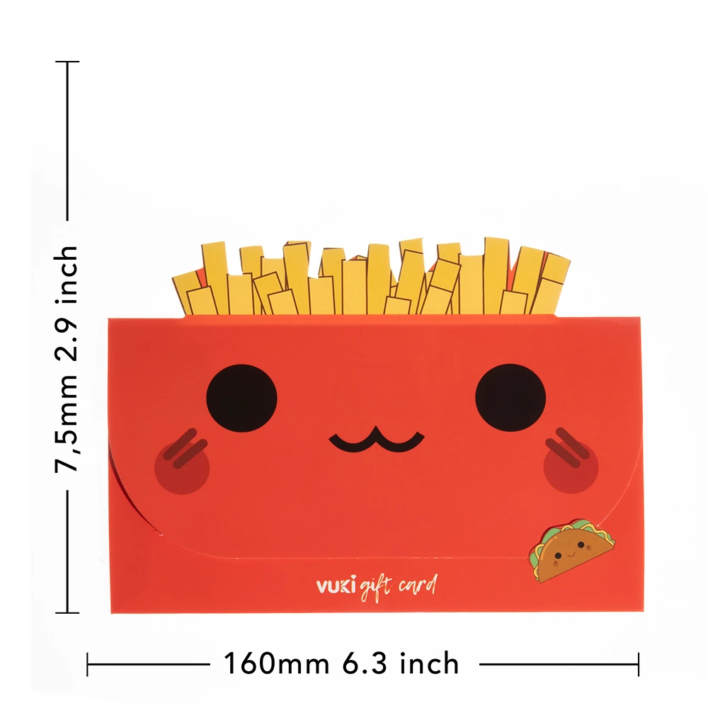 VUKİ - ŞEKİLLİ HEDİYE KARTI (YİYECEK)-6/S