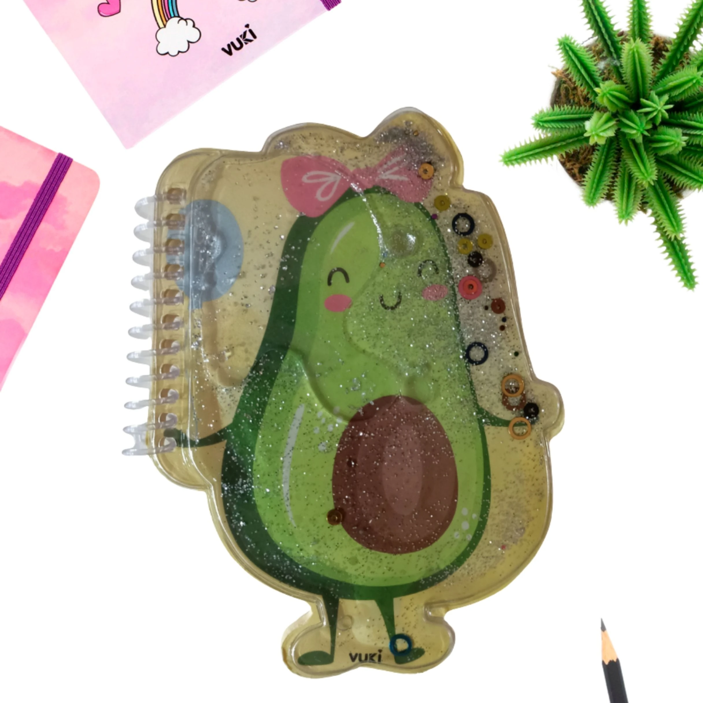 VUKİ - ŞEKİLLİ SULU DEFTER A6 (AVOKADO)-2/S