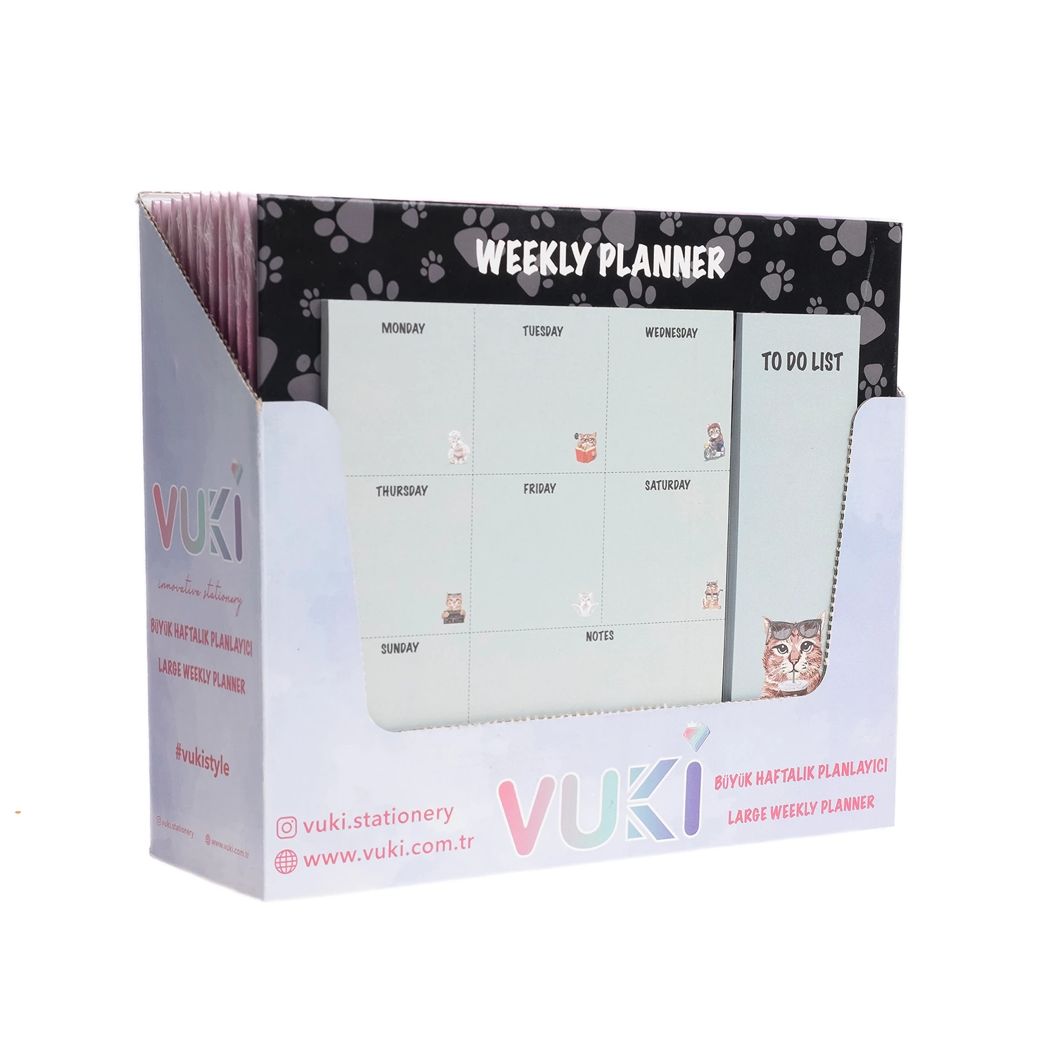 VUKİ - HAFTALIK PLANLAYICI BÜYÜK (KEDİ)-1/S