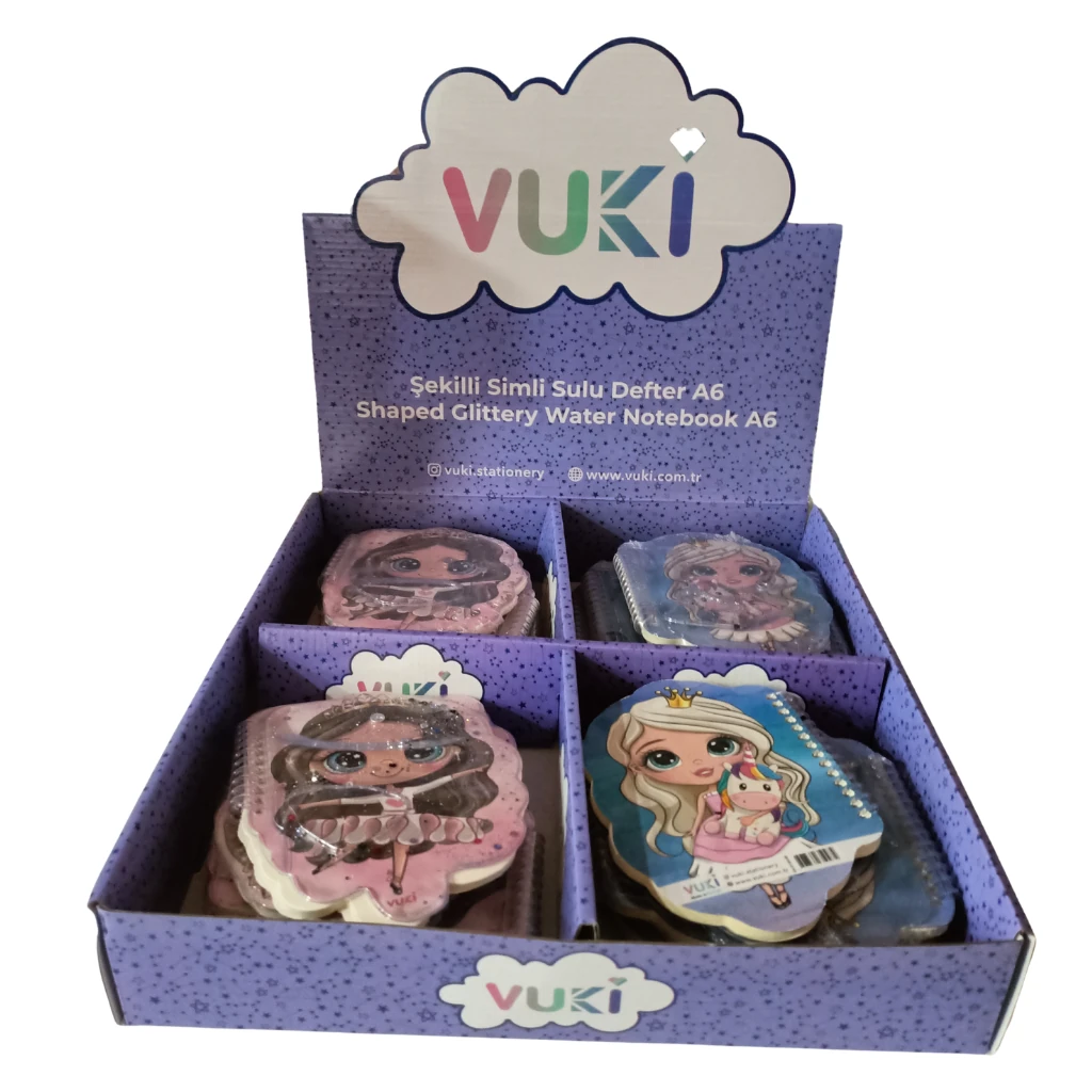 VUKİ - ŞEKİLLİ SULU DEFTER A6 (PRENSES)-2/S