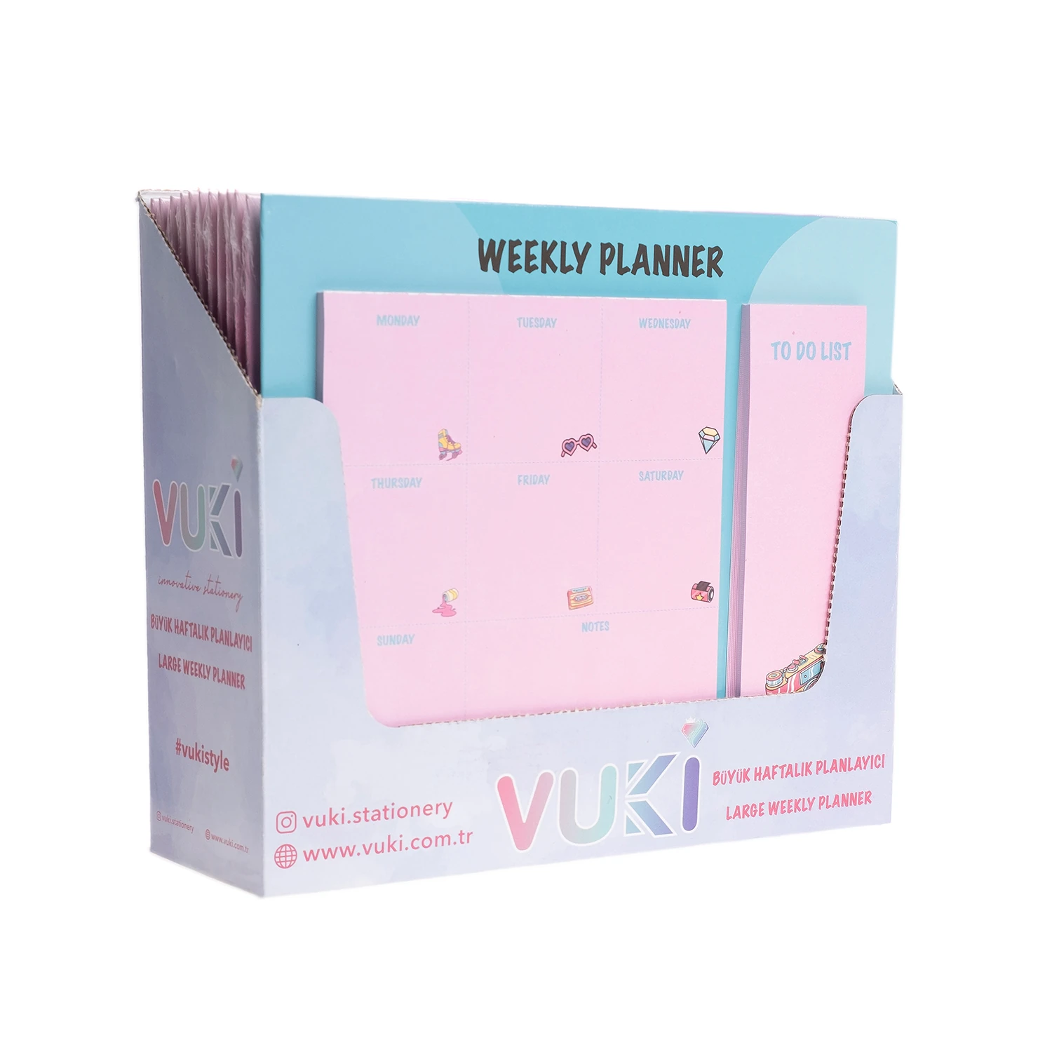 VUKİ - HAFTALIK PLANLAYICI BÜYÜK (RETRO)-1/S