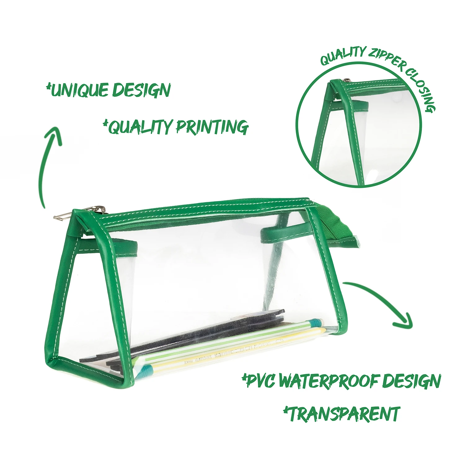 VUKİ - ÜÇGEN DERİ+PVC ÇANTA K. KUTU (YEŞİL)-1/S
