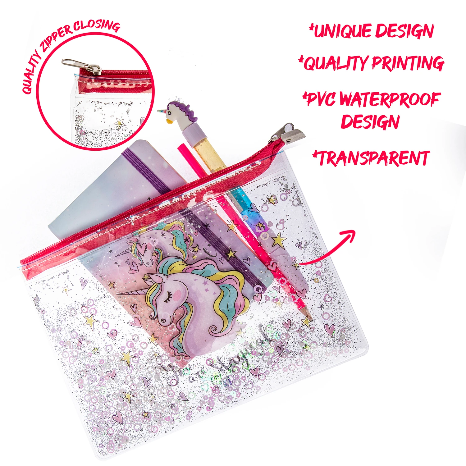 VUKİ - SULU FERM. ŞEFFAF DOSYA (A5) (UNICORN)-1/S