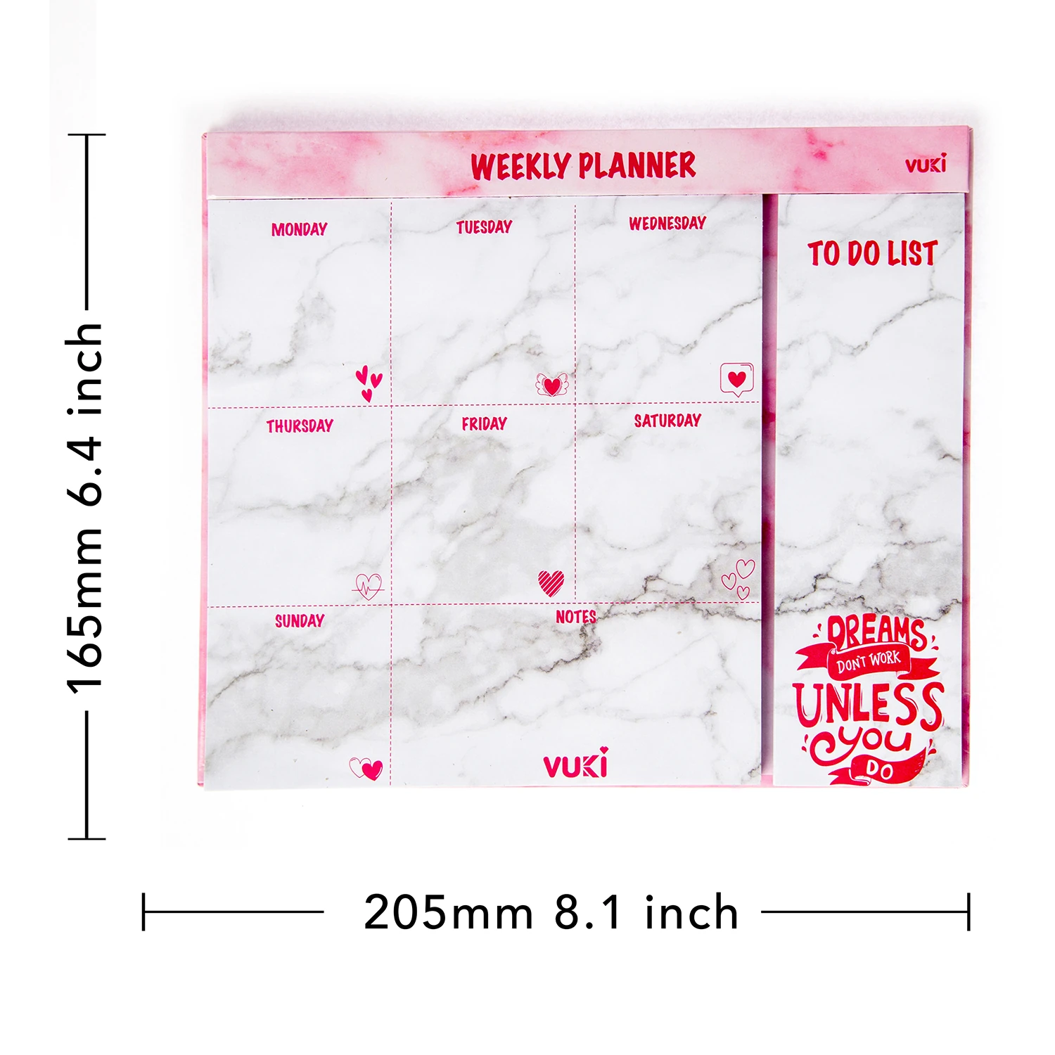 VUKİ - HAFTALIK PLANLAYICI ORTA (PEMBE MERMER)-1/S