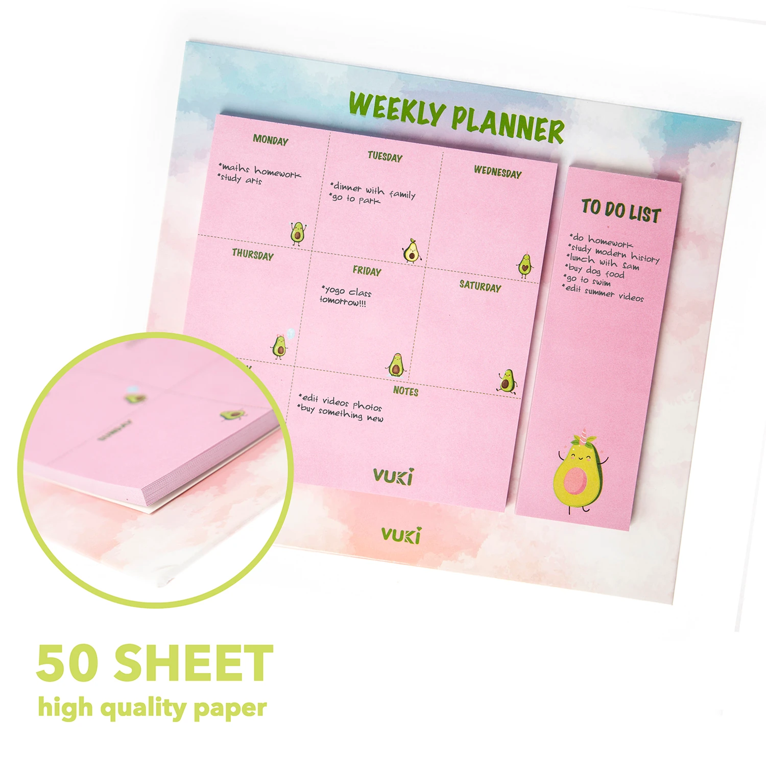 VUKİ - HAFTALIK PLANLAYICI BÜYÜK (AVOKADO)-1/S