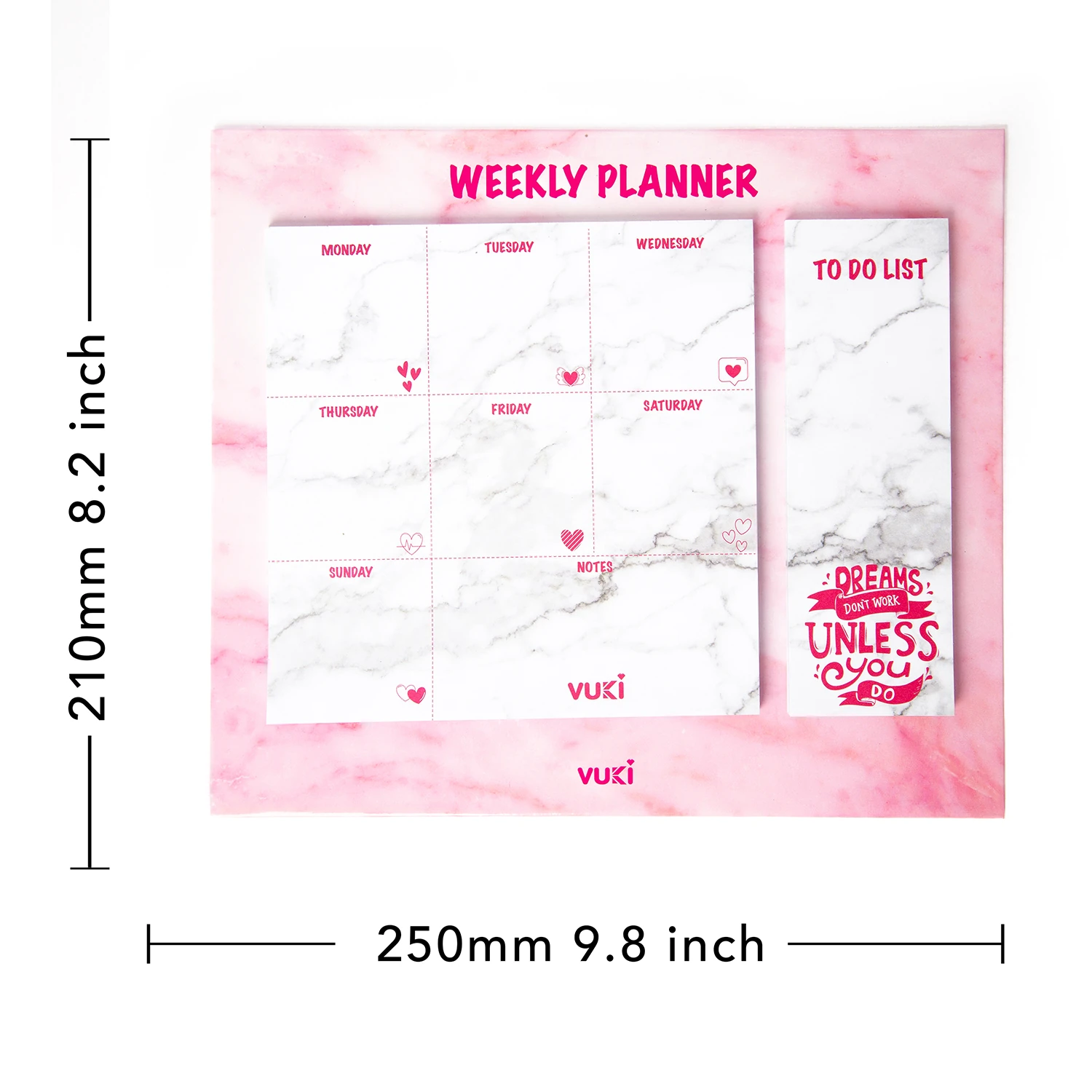 VUKİ - HAFTALIK PLANLAYICI BÜYÜK (PEMBE MER.)-1/S