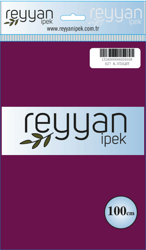 Reyyan 100*100 Tek Renk Oyalık Paketli Yazma