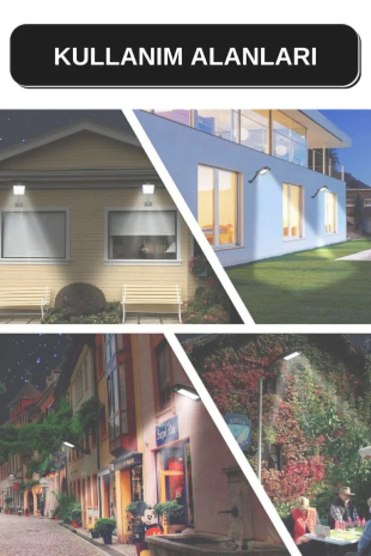 Solar Güneş Enerjili Led Bahçe Aydınlatması 120 Ledli 3 Modlu Hareket Sensörlü Su Geçirmez Lambası