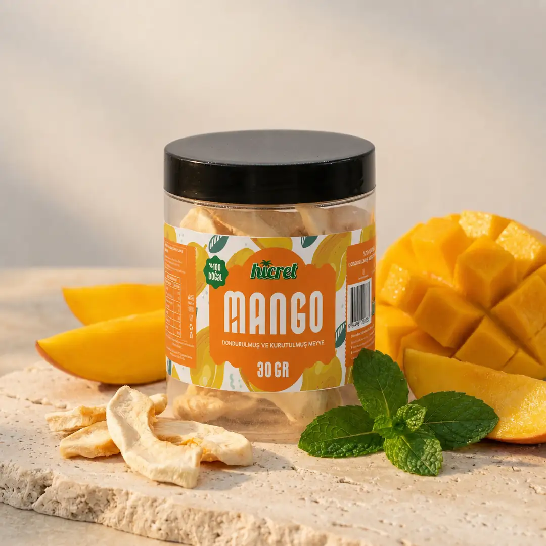 Dondurularak Kurutulmuş Doğal Mango Kurusu