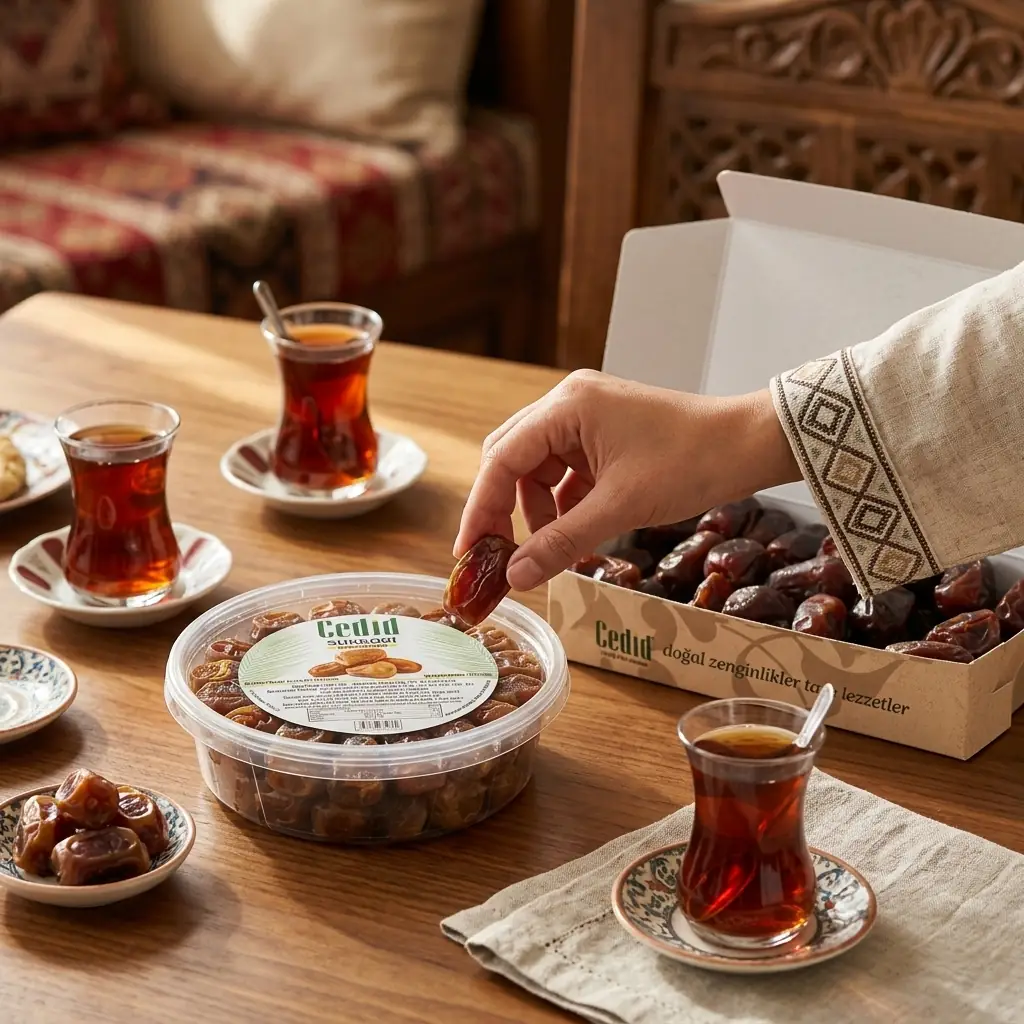 Hurma İkilisi Sukkari Tabak ve Yaş Hurma